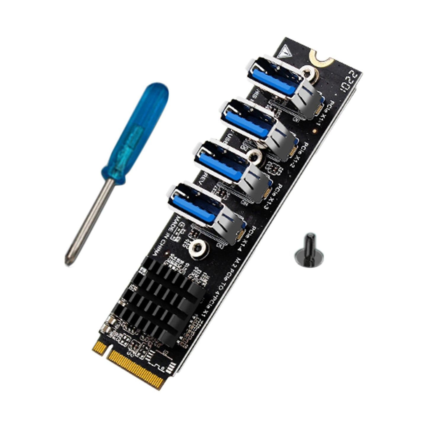 M.2 to 4x 1 to 4 Expansion Card for Desktop Durable Premium