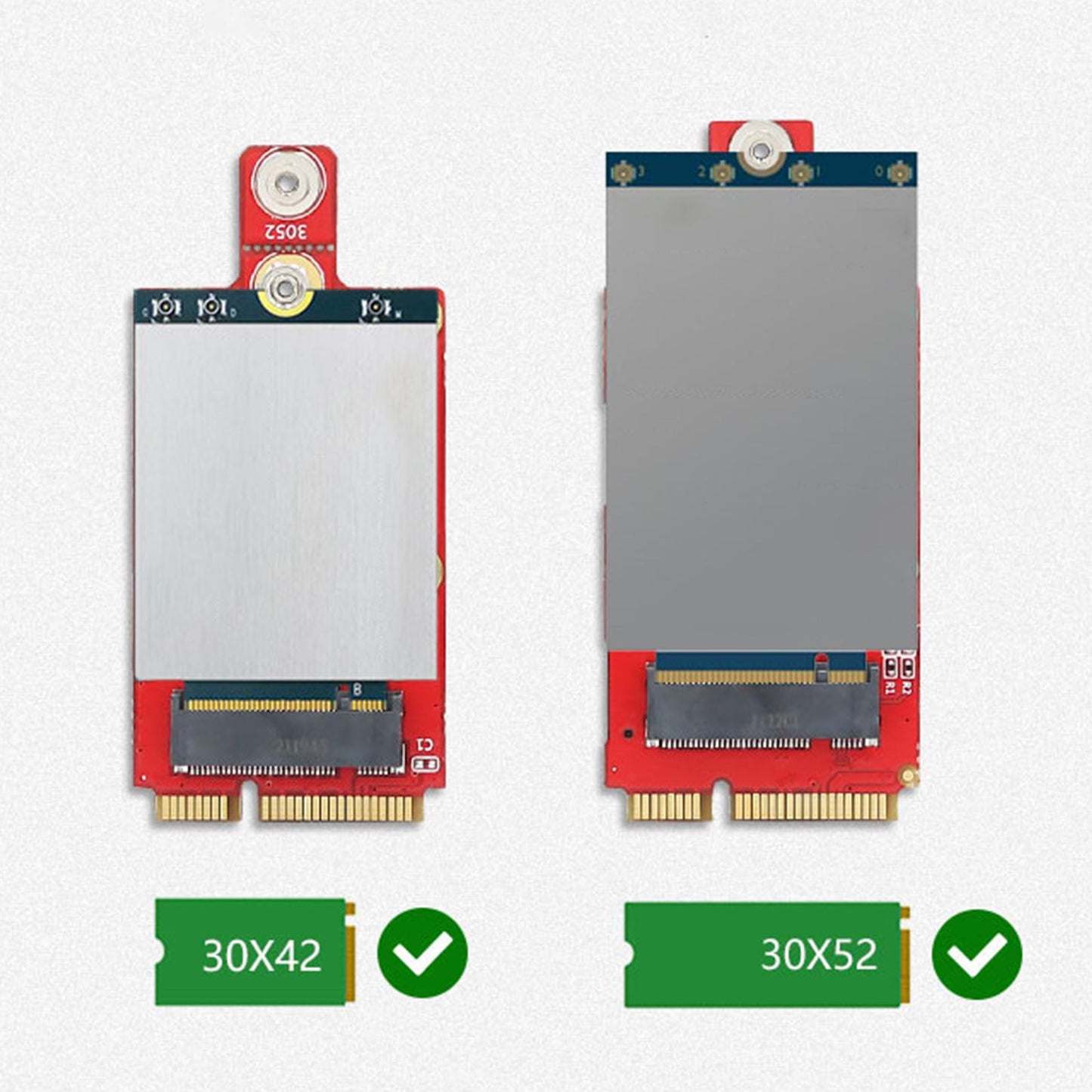M.2 Adapter 1 Riser Card Wireless for Laptop with 2 card Slot