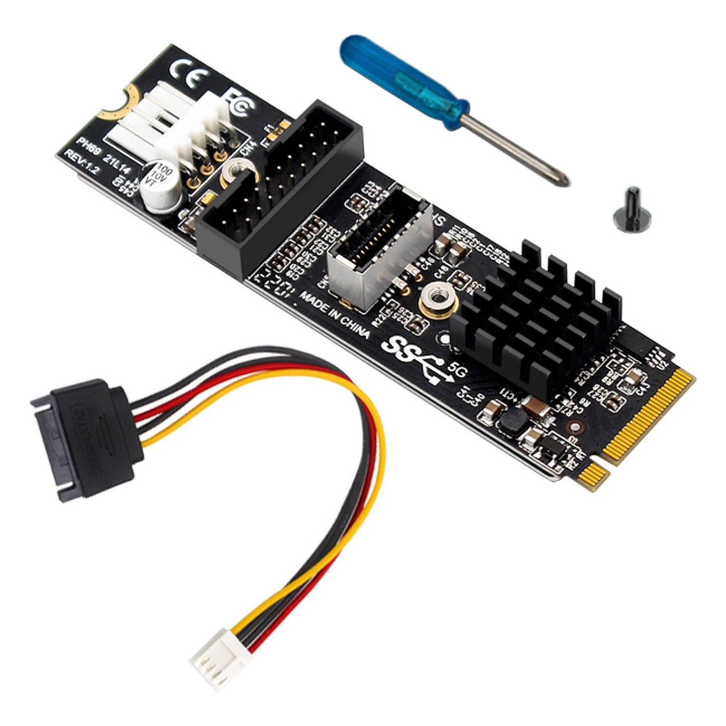 M.2 to USB 3.1 Expansion Card USB 3.1 Panel Socket