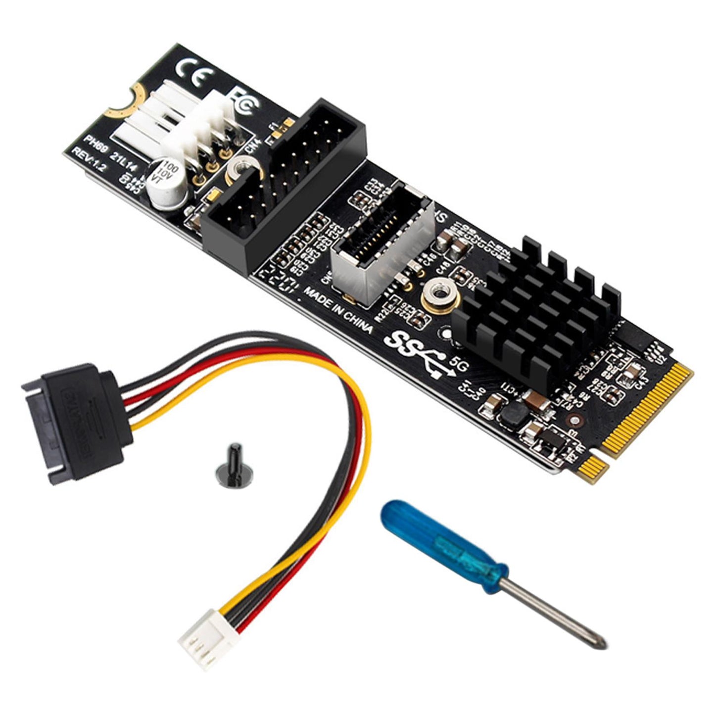 M.2 to USB 3.1 Expansion Card USB 3.1 Panel Socket