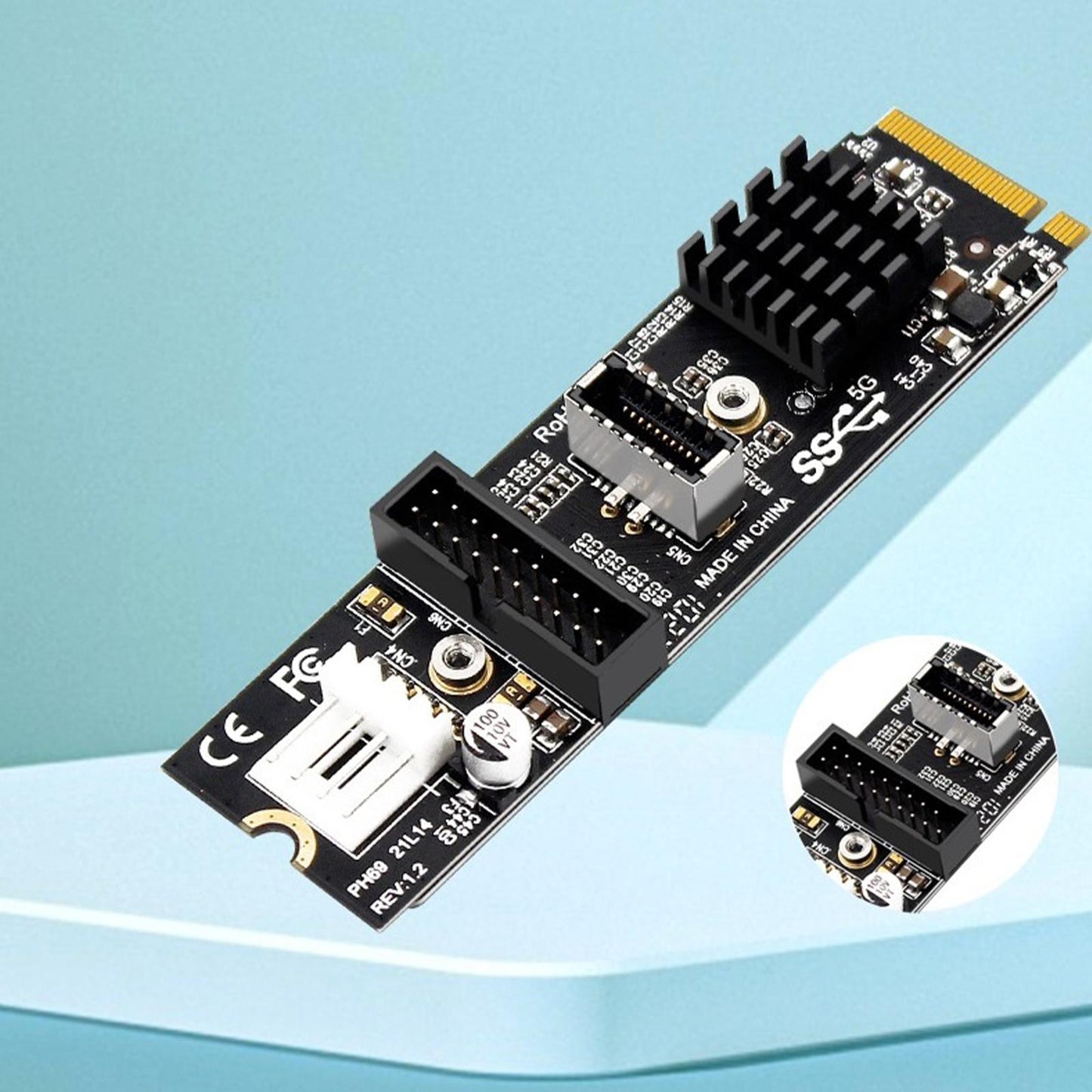 M.2 to USB 3.1 Expansion Card USB 3.1 Panel Socket