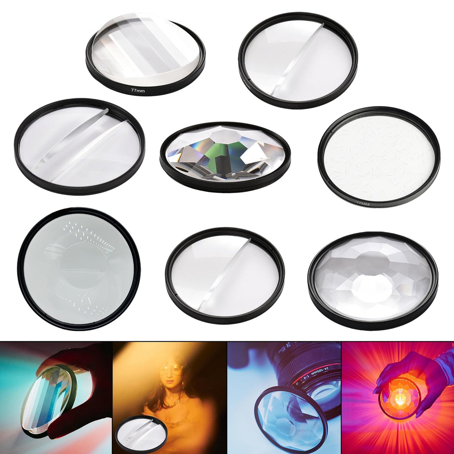 Camera Lens Filter Aluminum DSLR Lens for Linear 77mm
