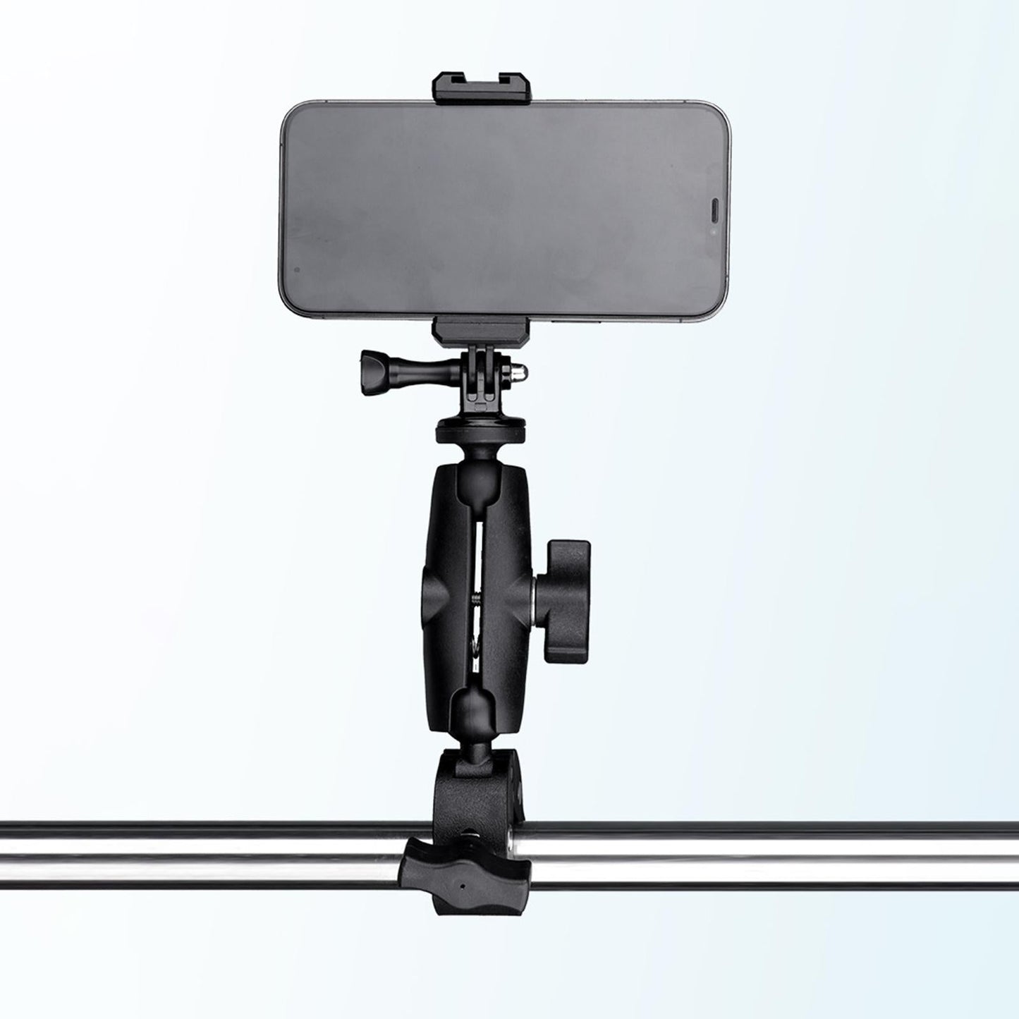 Motorcycle Handlebar Camera Mount 1/4 360 Degree Rotary Extended Big Clamp