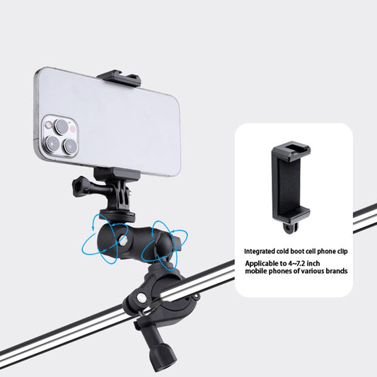 Motorcycle Handlebar Camera Mount 1/4 360 Degree Rotary Standard Small Clamp