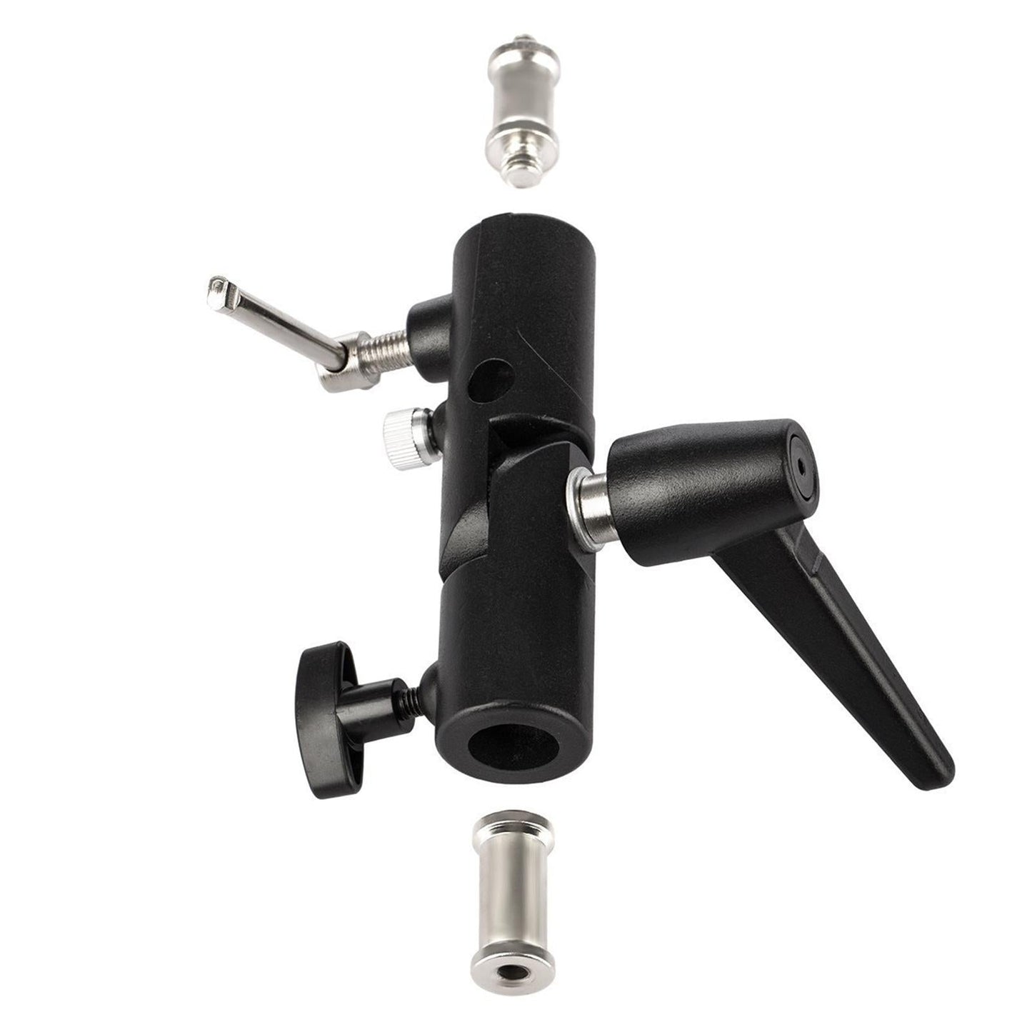 Camera Flash Mount with Umbrella Reflector Holder Swivel Metal