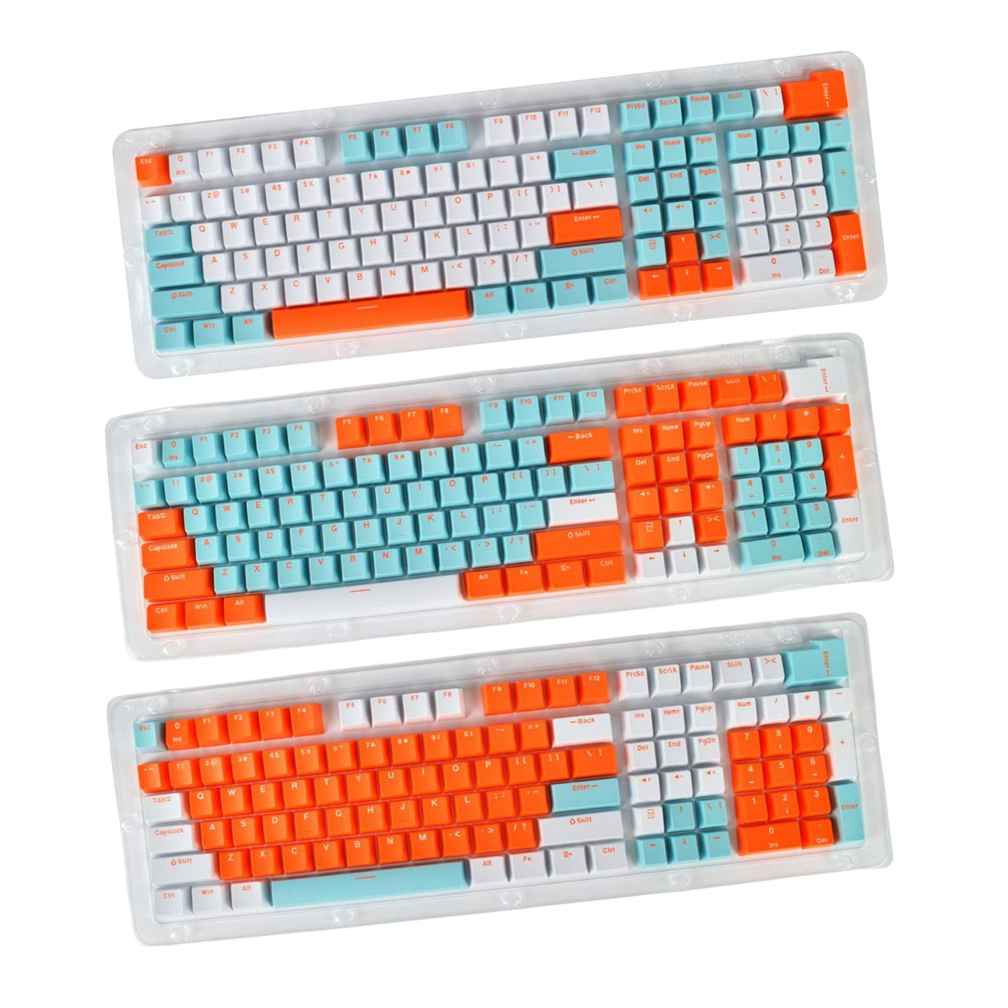 PBT 113Pcs Keycaps Set for Mechanical Gaming Keyboard 61 87 104 108 Keys A