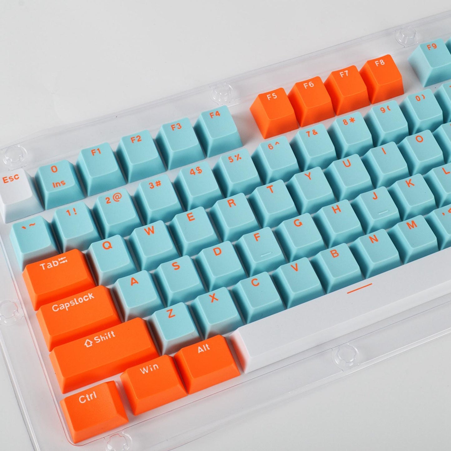 PBT 113Pcs Keycaps Set for Mechanical Gaming Keyboard 61 87 104 108 Keys B
