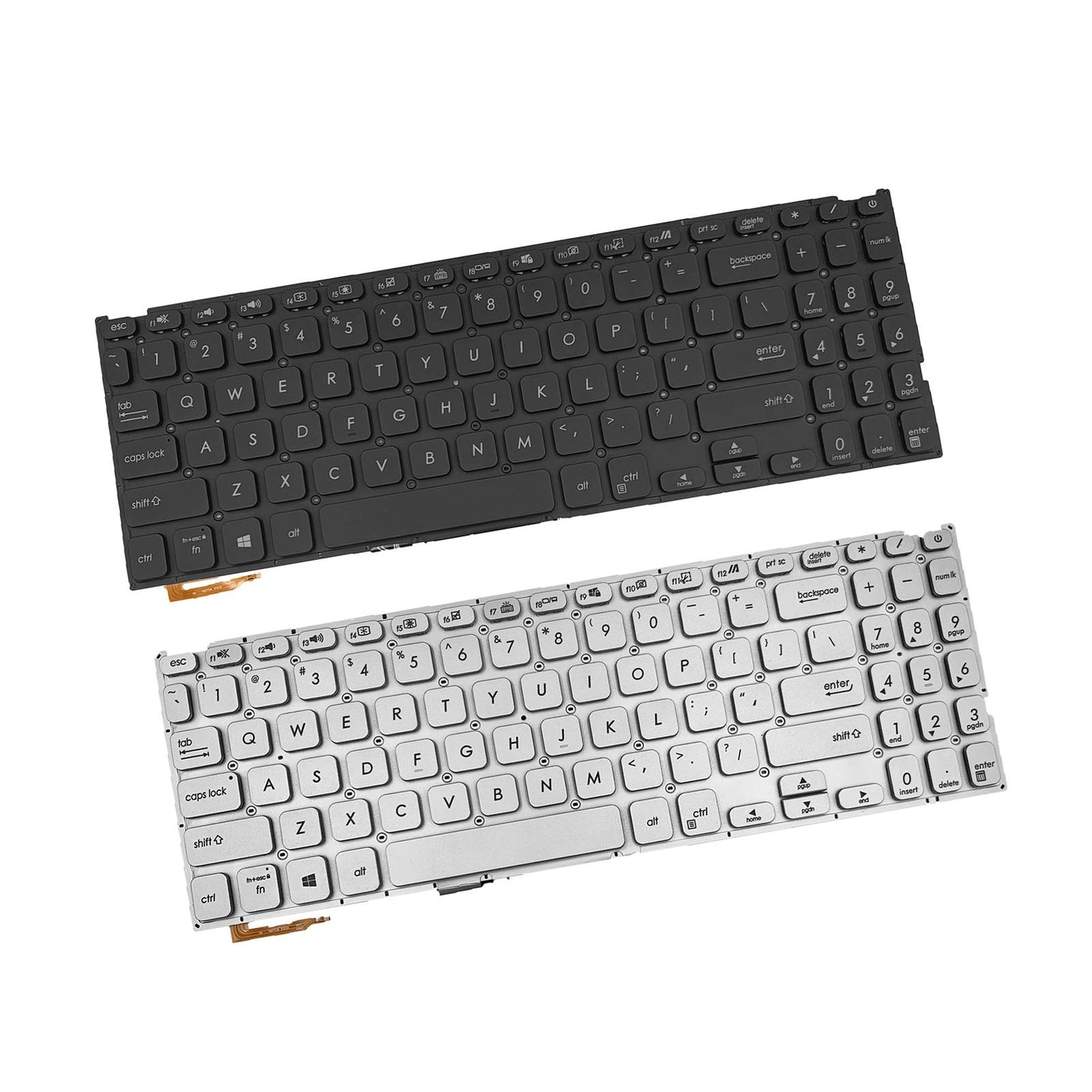 US Layout Keyboard with Backlit for VivoBook Y5000F Y5200FB Black