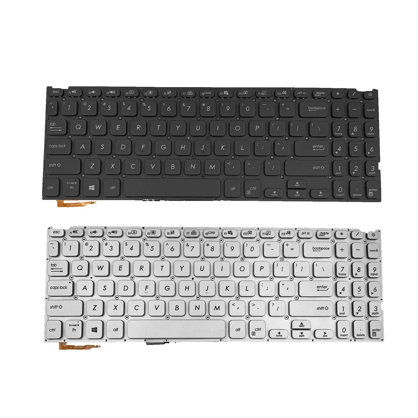 US Layout Keyboard with Backlit for VivoBook Y5000F Y5200FB Black