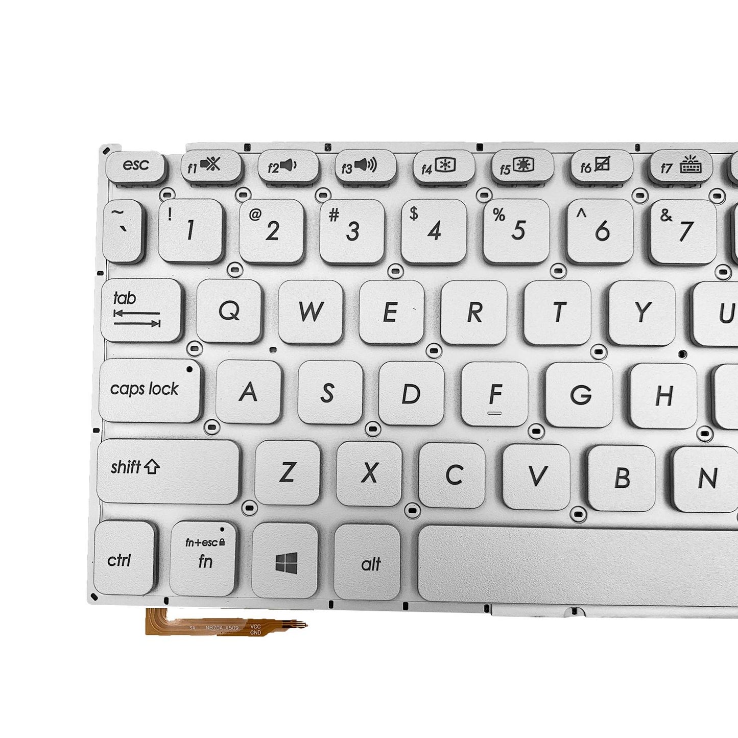 US Layout Keyboard with Backlit for VivoBook Y5000F Y5200FB Silver