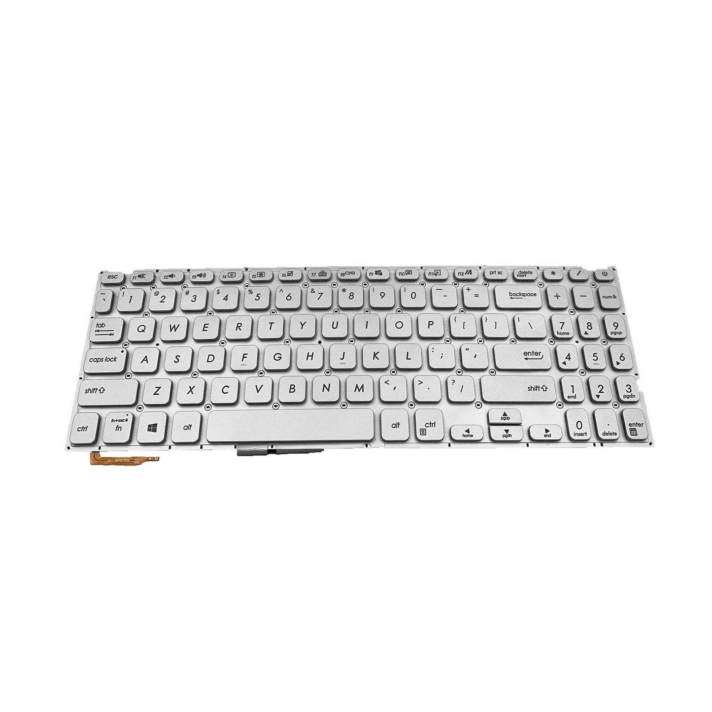 US Layout Keyboard with Backlit for VivoBook Y5000F Y5200FB Silver