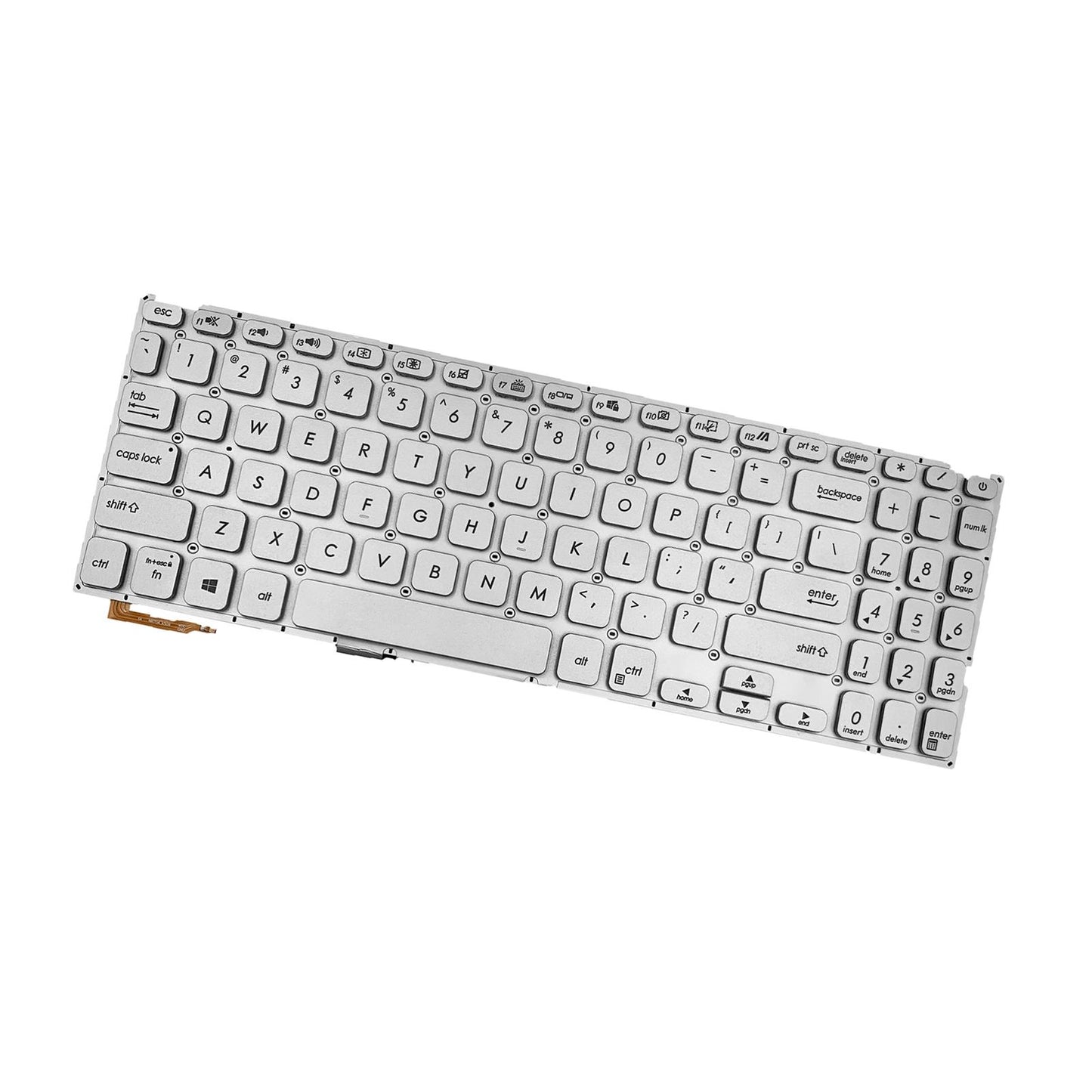 US Layout Keyboard with Backlit for VivoBook Y5000F Y5200FB Silver
