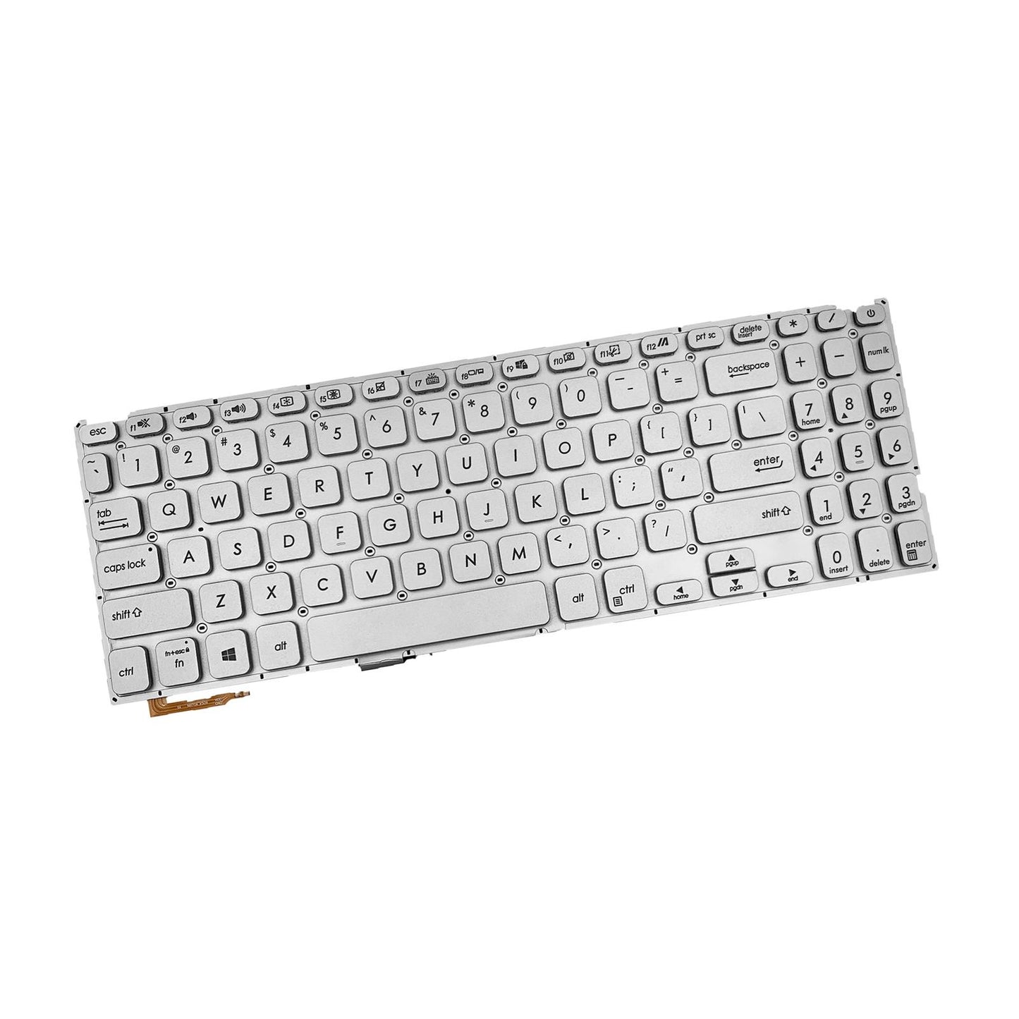 US Layout Keyboard with Backlit for VivoBook Y5000F Y5200FB Silver