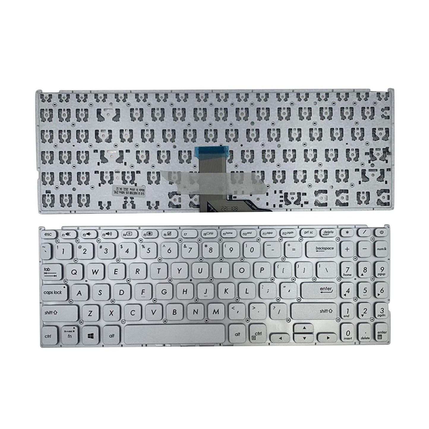 US Layout Laptop Keyboard For VivoBook 15 x512 V5000 Silver