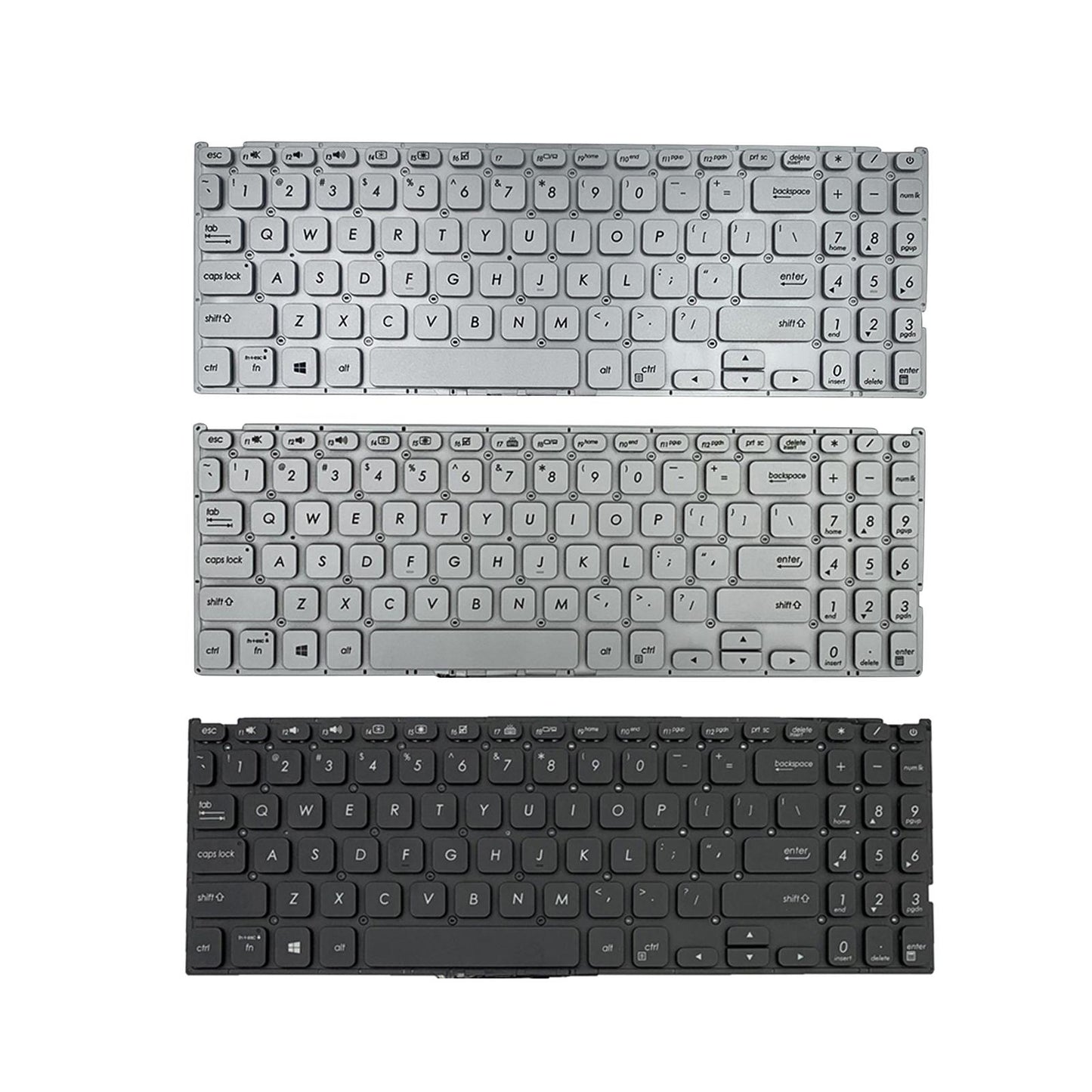 US Layout Laptop Keyboard For VivoBook 15 x512 V5000 Silver