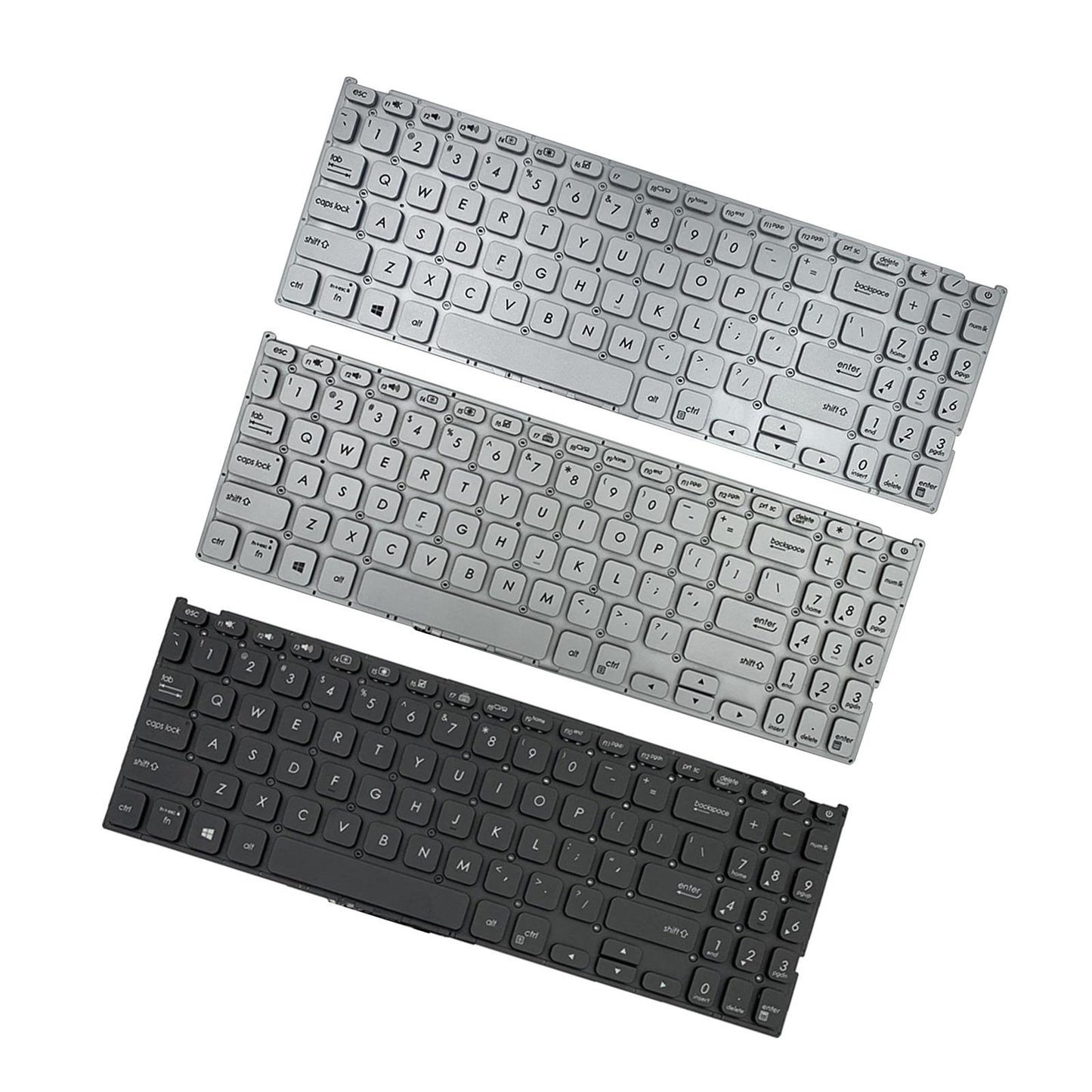 US Layout Laptop Keyboard For VivoBook 15 x512 V5000 Silver