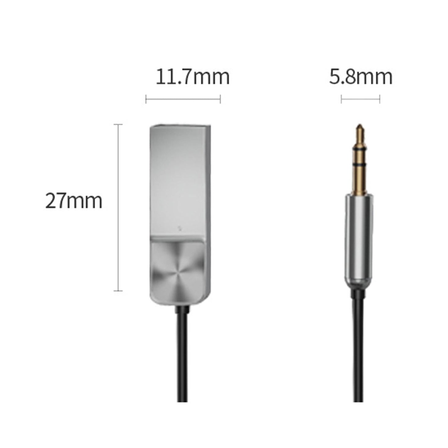 USB 3.5mm AUX adapter for car Receiver Wireless TPE Elastic Cable, Braided