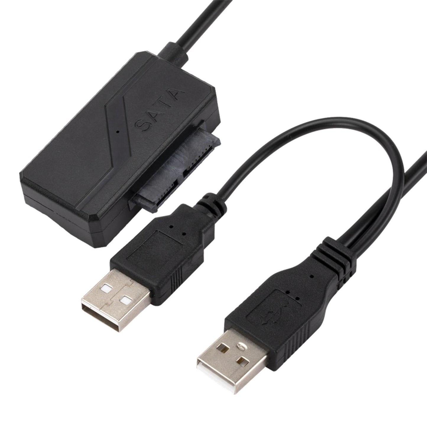 USB 2.0 to SATA 7+6 13Pin Cable Laptop Cd-Rom Dvd-Rom with Power Supply