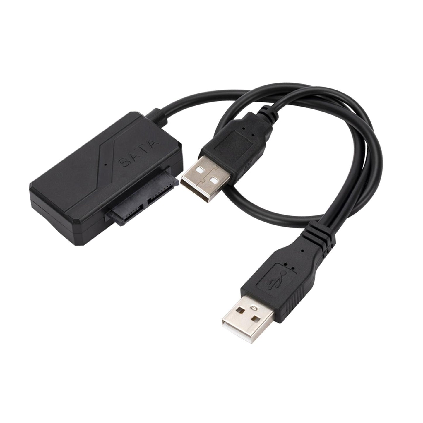 USB 2.0 to SATA 7+6 13Pin Cable Laptop Cd-Rom Dvd-Rom with Power Supply