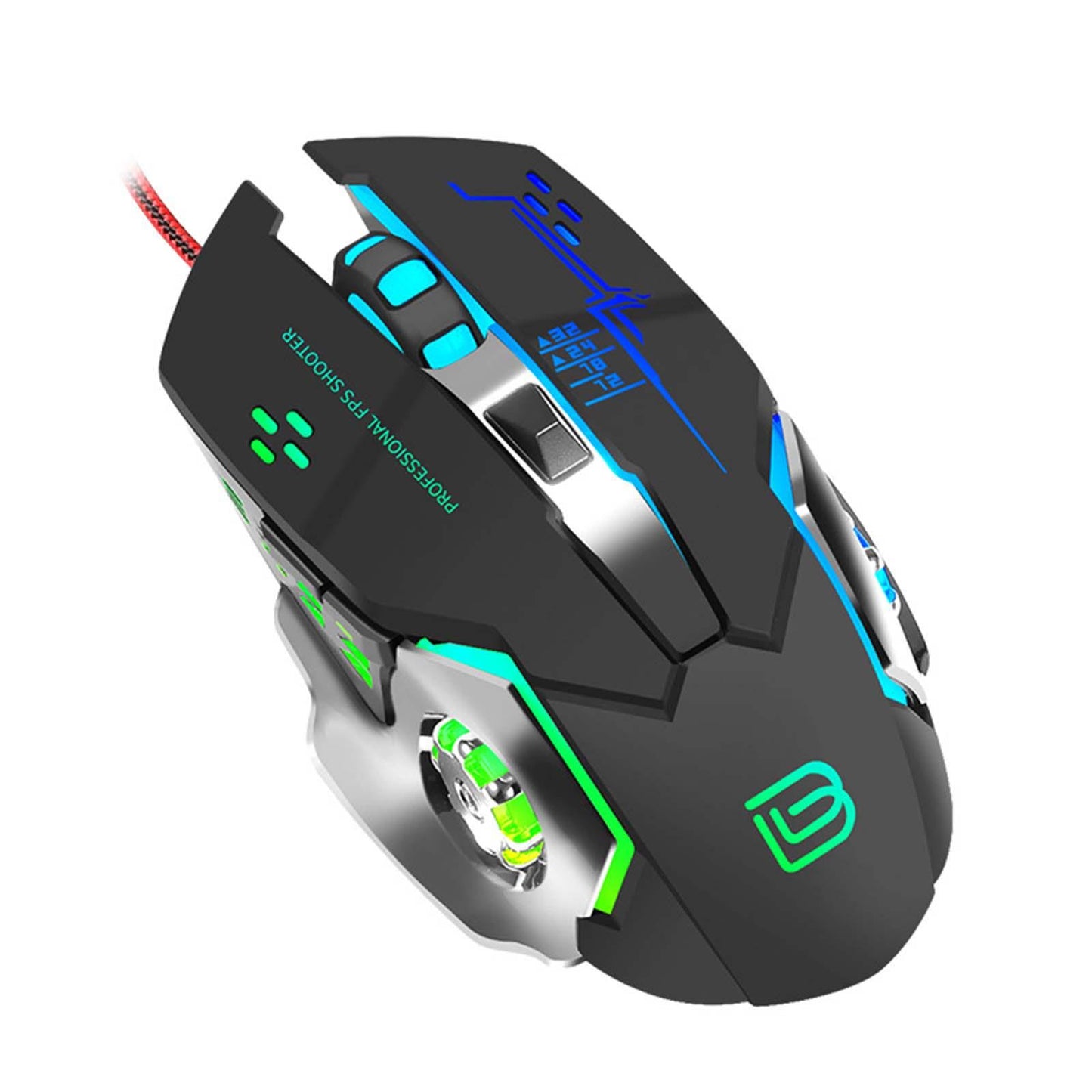 Wired Mouse Precise Operation 4 Adjustable DPI for Office Desktop Laptop