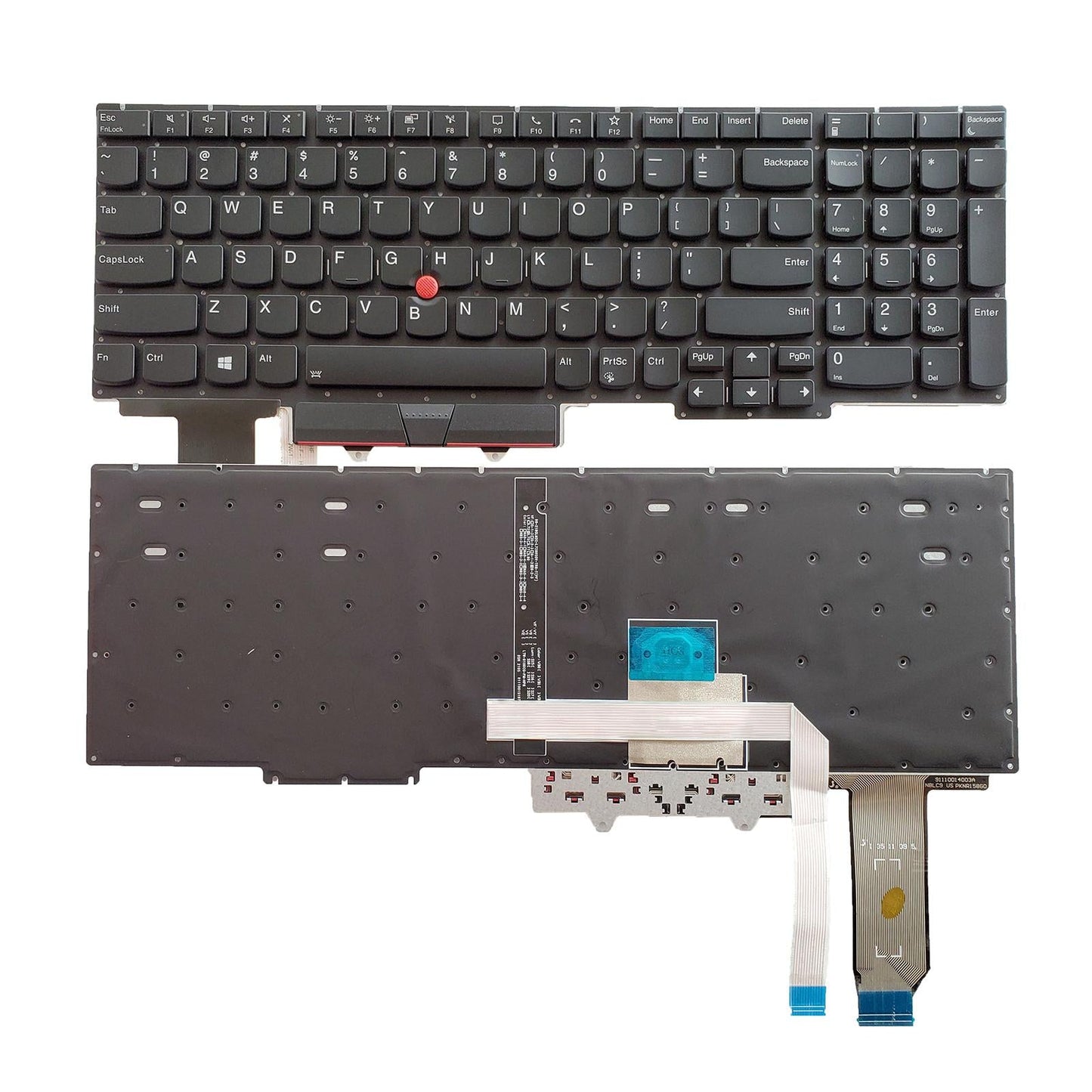 US Keyboard US Layout Matte Durable for E15 Black with Backlit