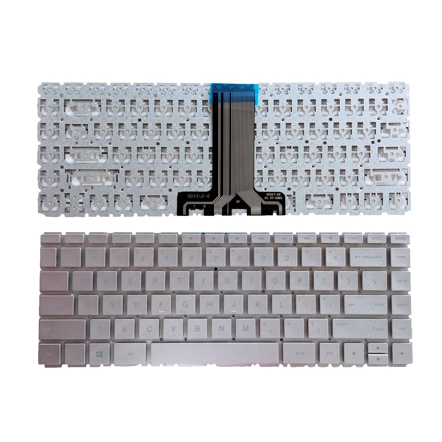 US Layout Laptop Keyboard for HP Pavilion x360 14-Bs 14-Ba 14T-Ba 14M-Ba Silver