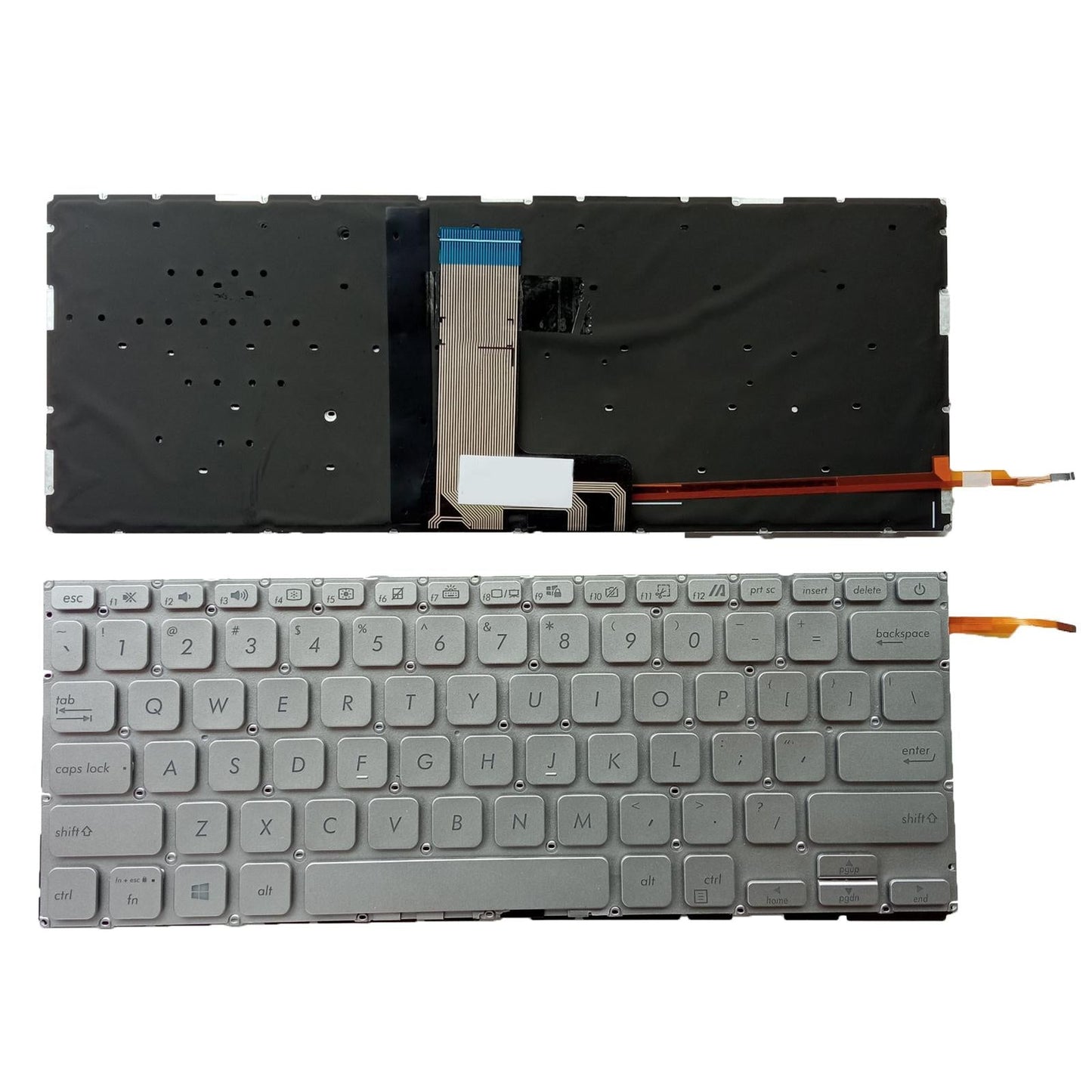 Laptop Keyboard US Layout Matte Durable for VivoBook 14 x415 x415J M4200U Silver