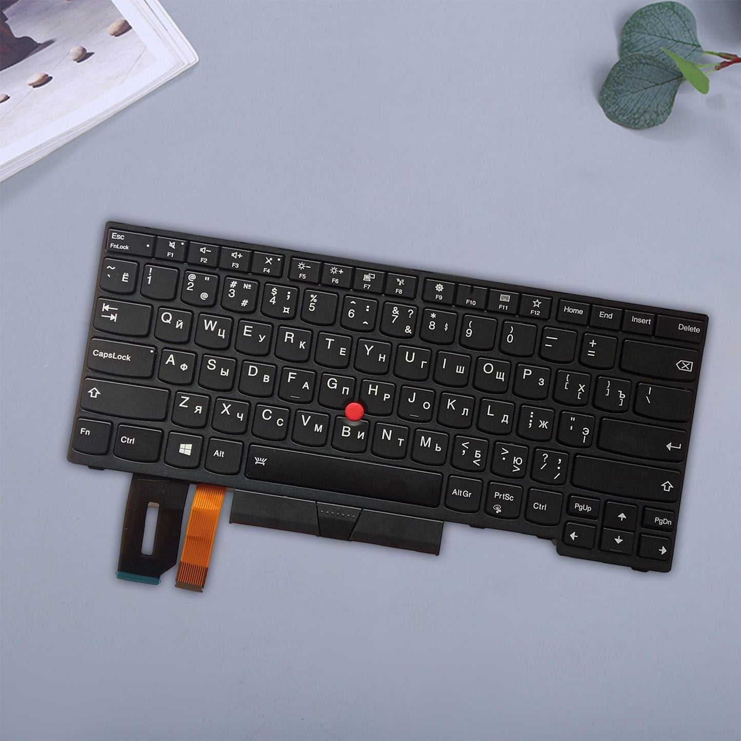 Russian Keyboard Russian Layout with Pointer for E480 E490 Backlit