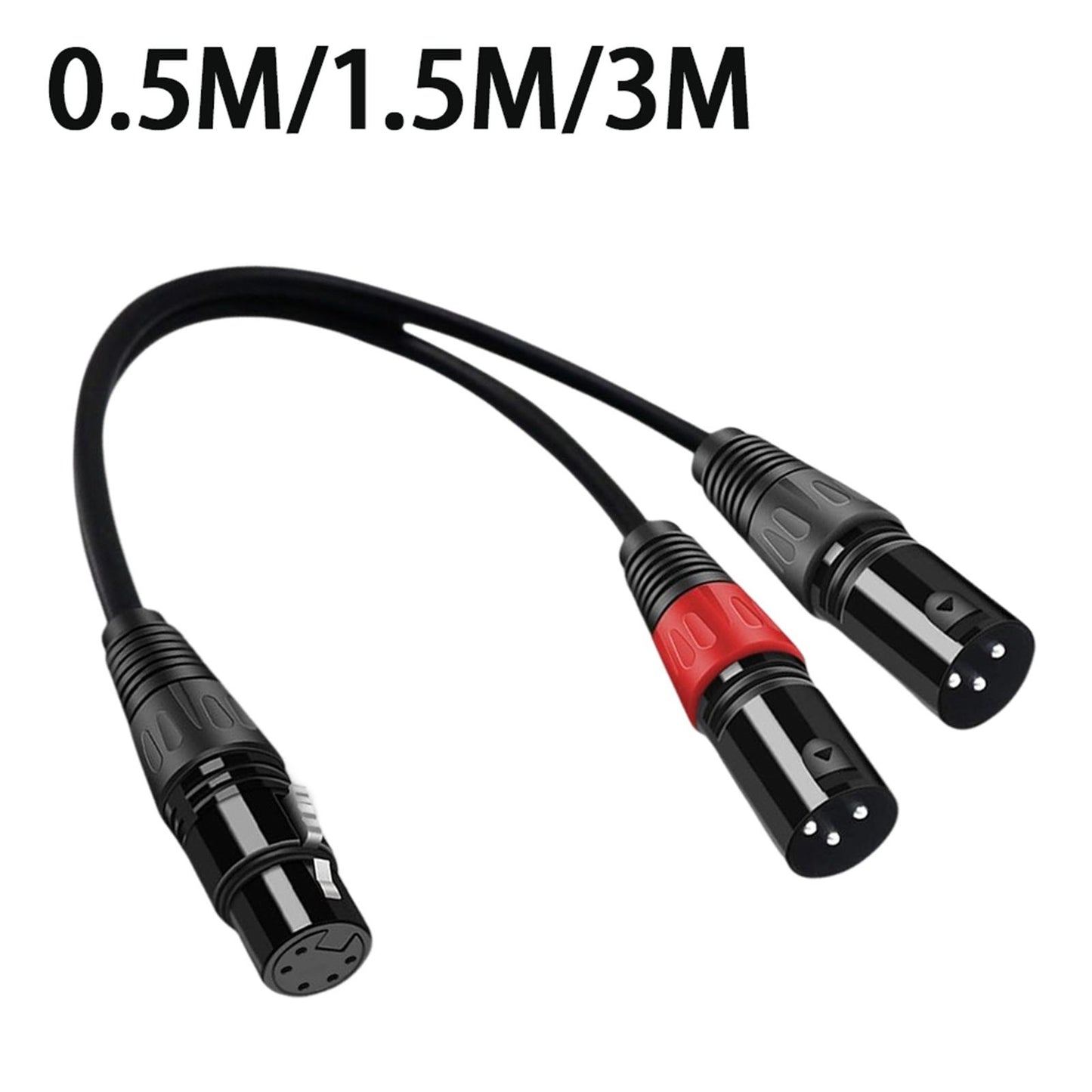 Dual DMX Male to XLR F Light for Speakers Power Amplifiers Dmx Stage Lights 0.5 meter