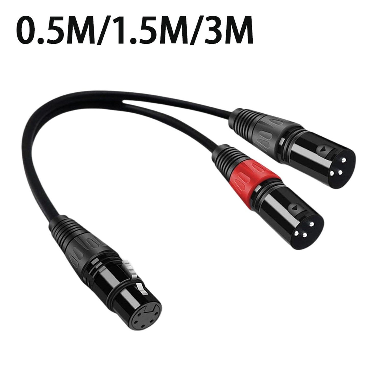 Dual DMX Male to XLR F Light for Speakers Power Amplifiers Dmx Stage Lights 0.5 meter