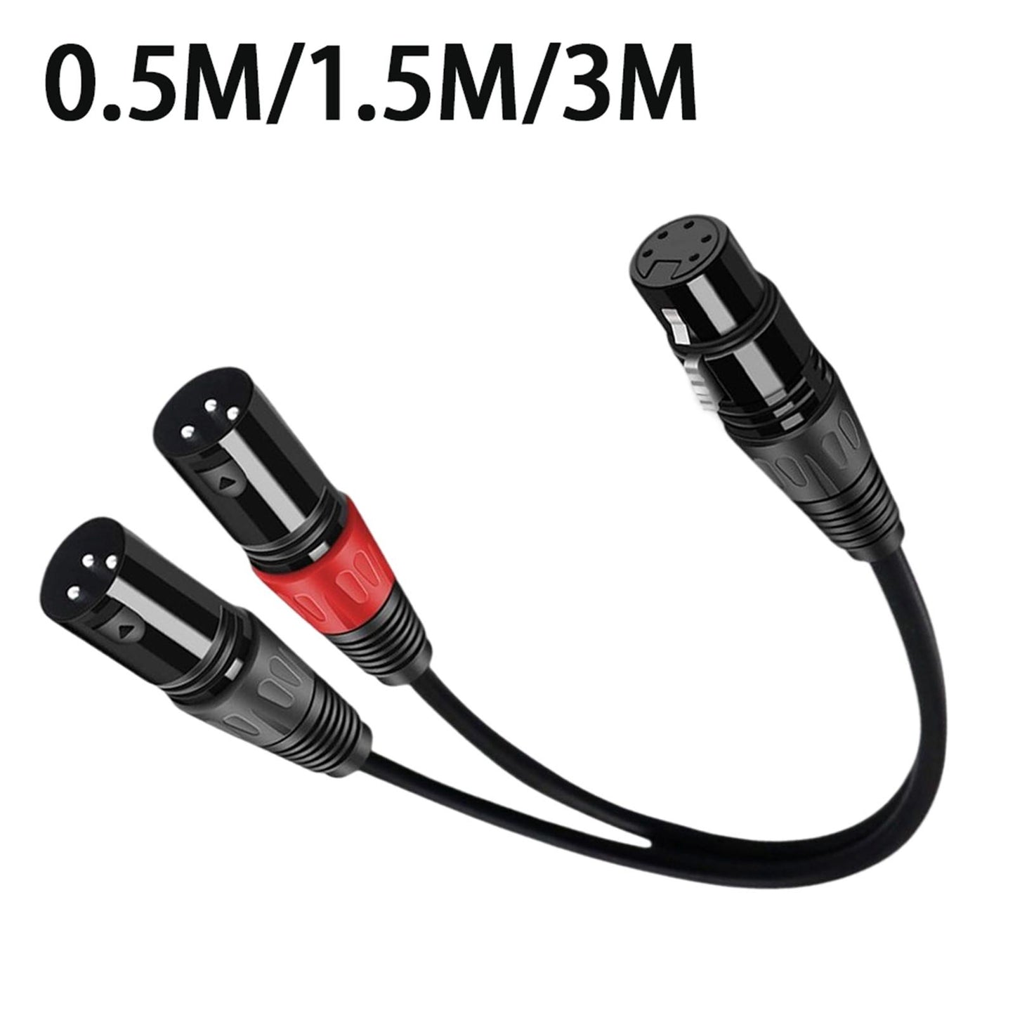Dual DMX Male to XLR F Light for Speakers Power Amplifiers Dmx Stage Lights 0.5 meter