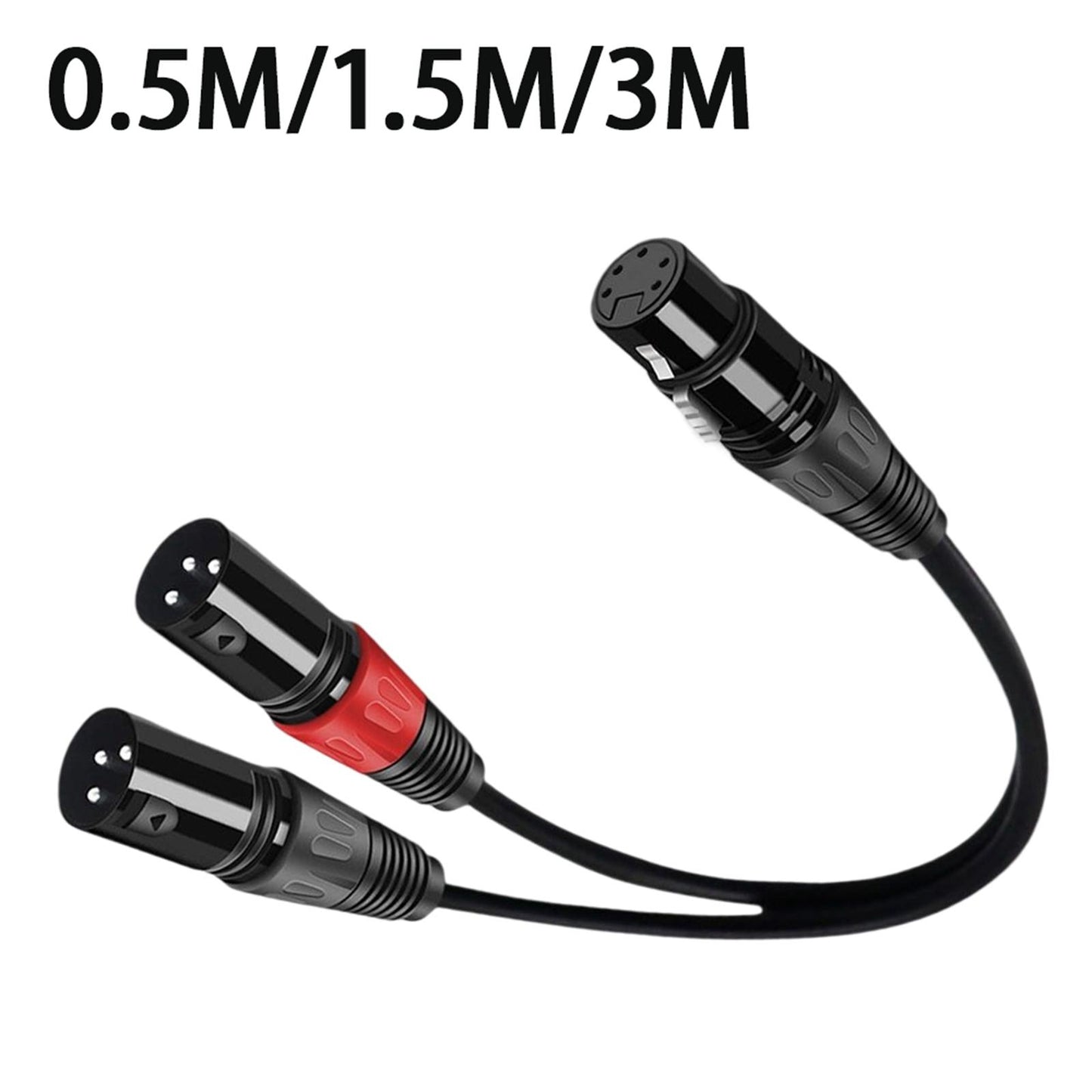 Dual DMX Male to XLR F Light for Speakers Power Amplifiers Dmx Stage Lights 0.5 meter