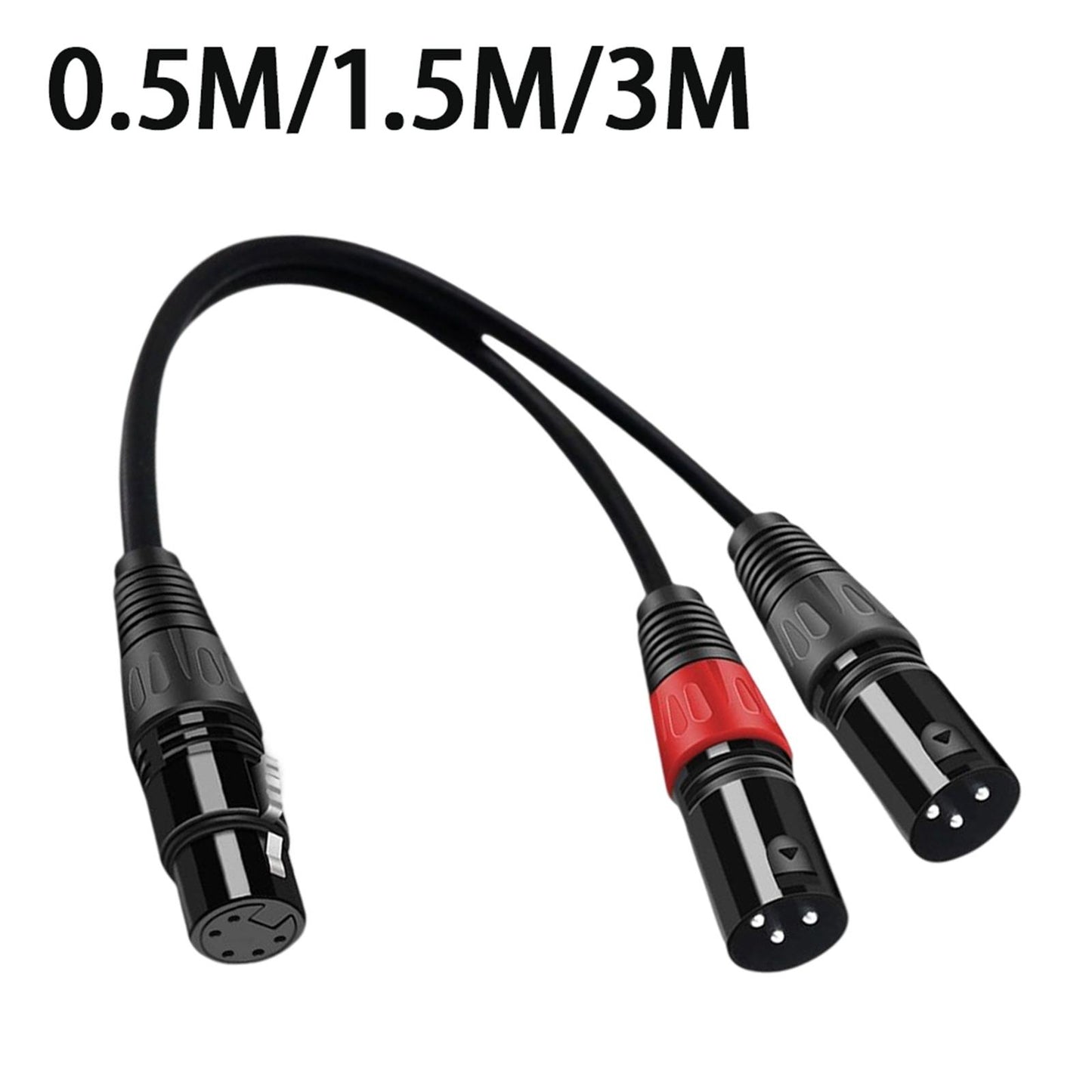 Dual DMX Male to XLR F Light for Speakers Power Amplifiers Dmx Stage Lights 0.5 meter