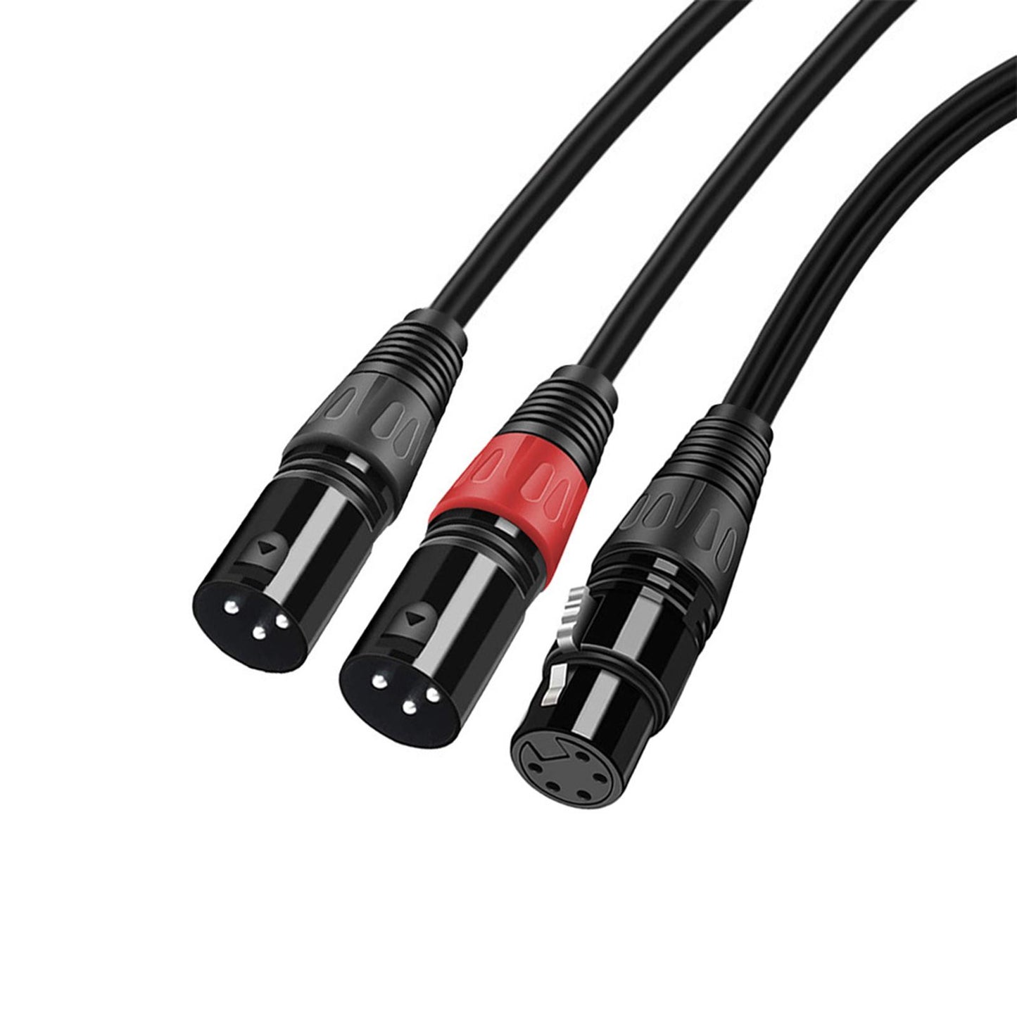 Dual DMX Male to XLR F Light for Speakers Power Amplifiers Dmx Stage Lights 1.5 meter