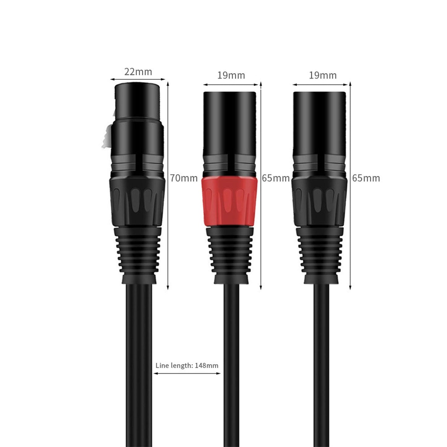 Dual DMX Male to XLR F Light for Speakers Power Amplifiers Dmx Stage Lights 3 meter
