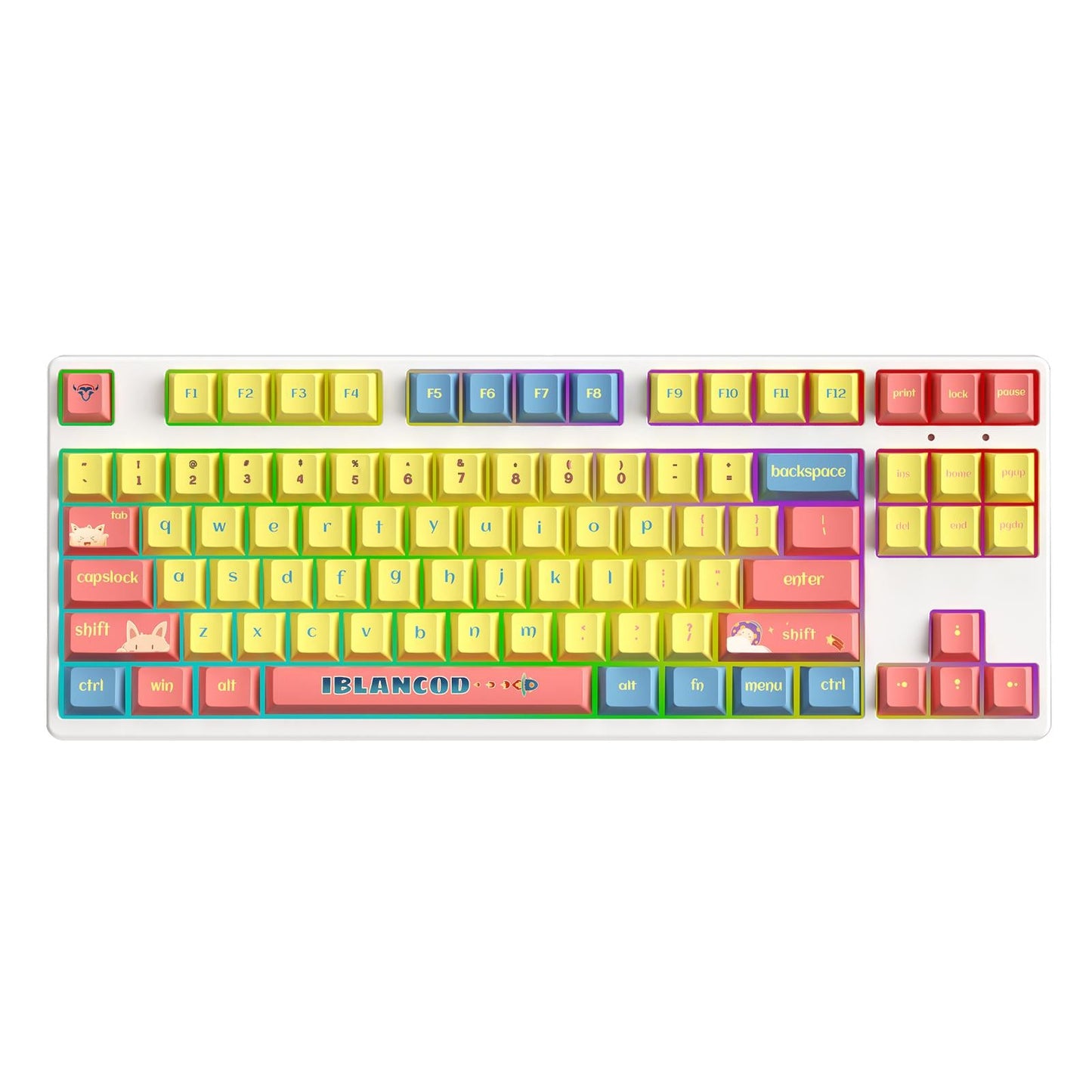 127 Keys Keycaps PBT for cross Mechanical Shafts Direct Replaces Durable