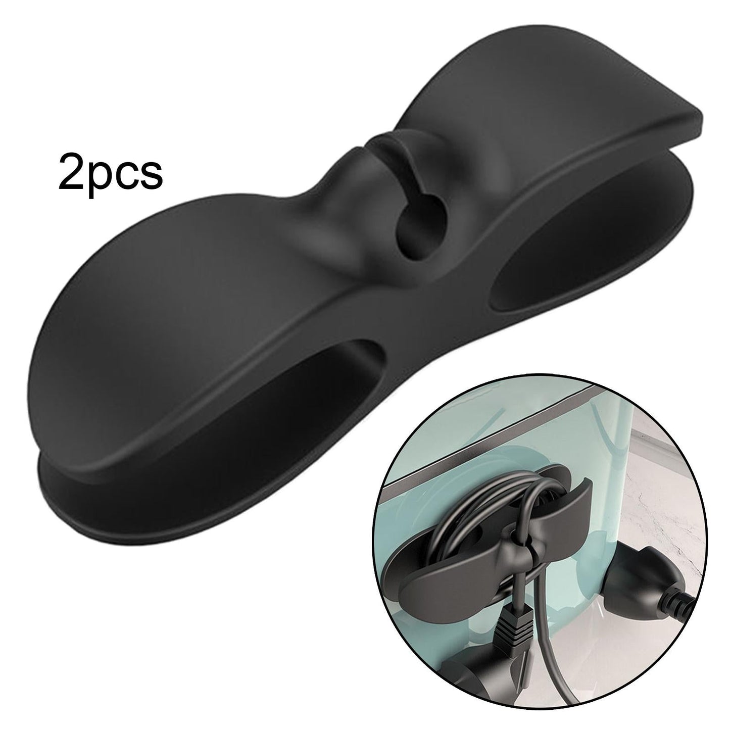 Kitchen Appliance Cable Winder Cable Holder Clip for Home Kitchen appliance Black