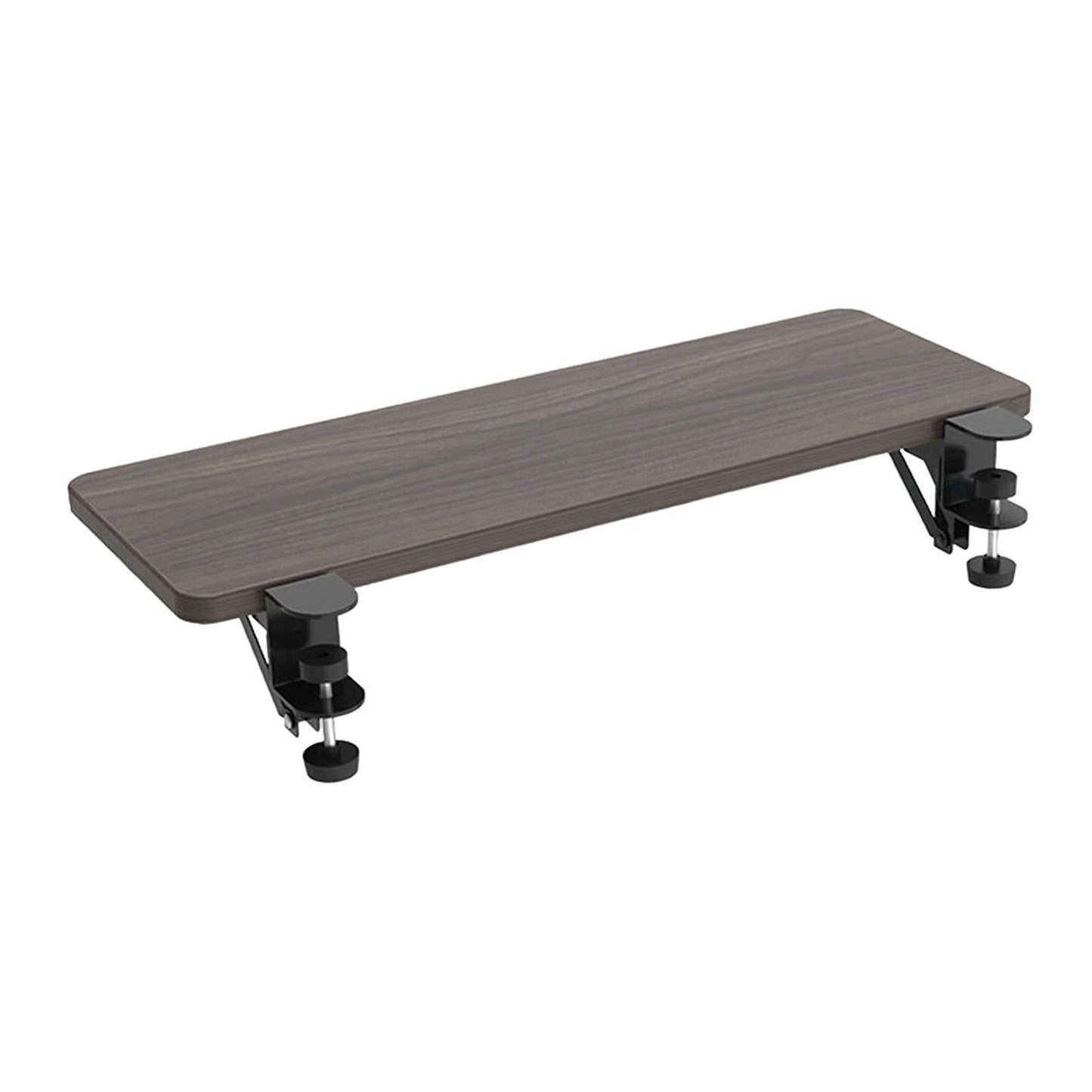 Clamp On Keyboard Tray Arm Wrist Rest Shelf ,55x24cm Wood Professional