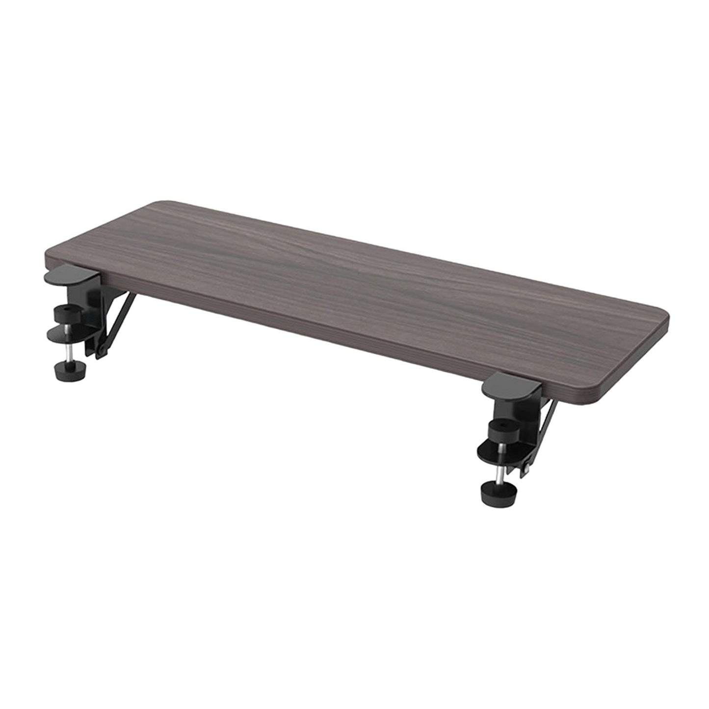 Clamp On Keyboard Tray Arm Wrist Rest Shelf ,55x24cm Wood Professional