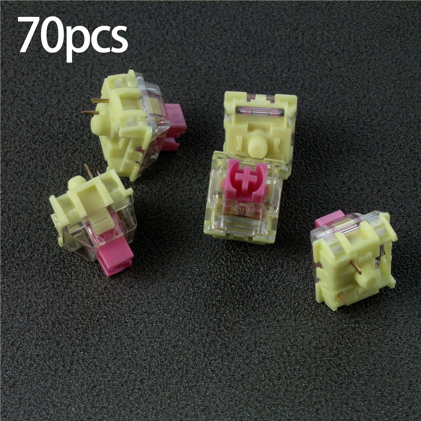 Mechanical Keyboard Switch Smooth Good Light Transmission for Ttc Gold Pink 70pcs