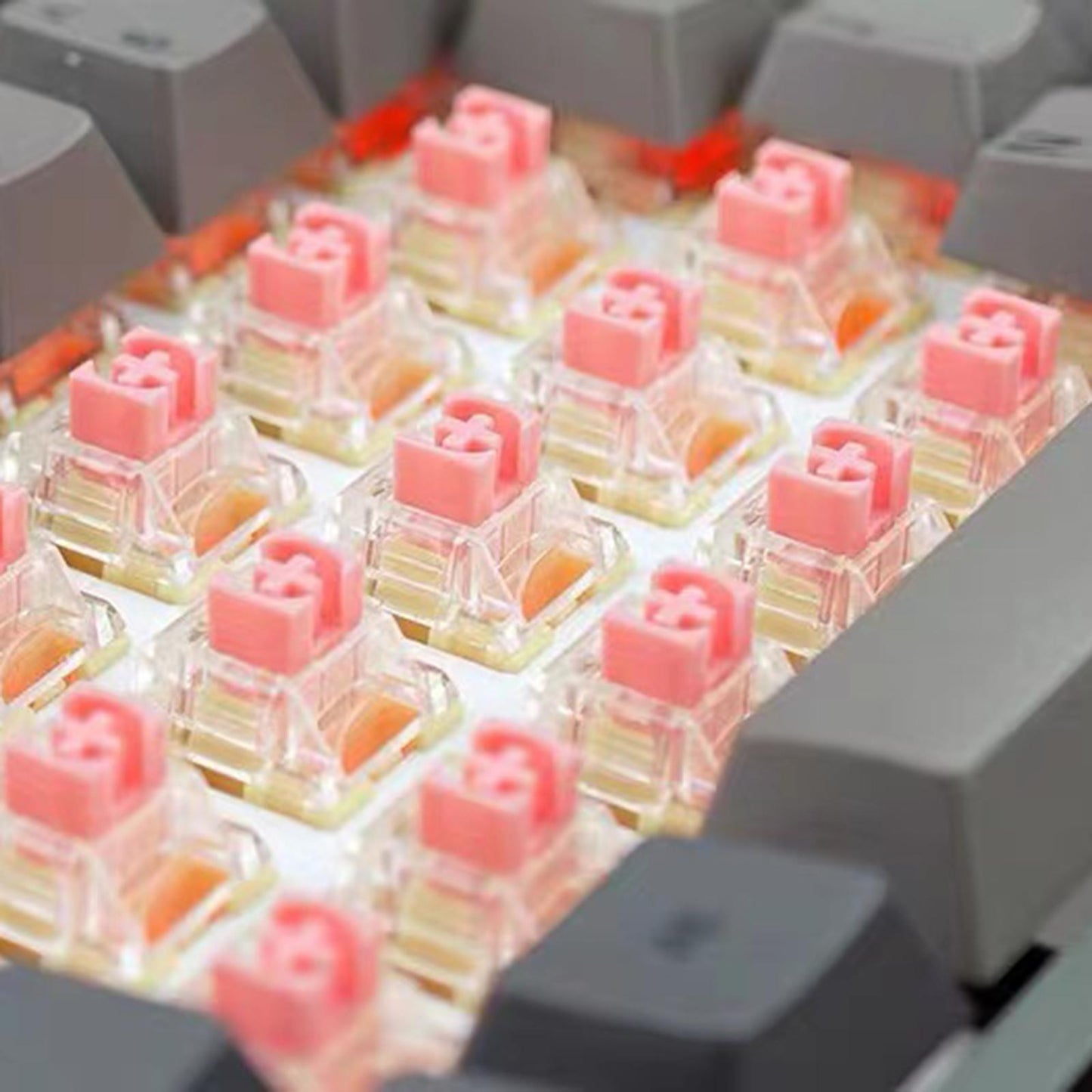 Mechanical Keyboard Switch Smooth Good Light Transmission for Ttc Gold Pink 70pcs