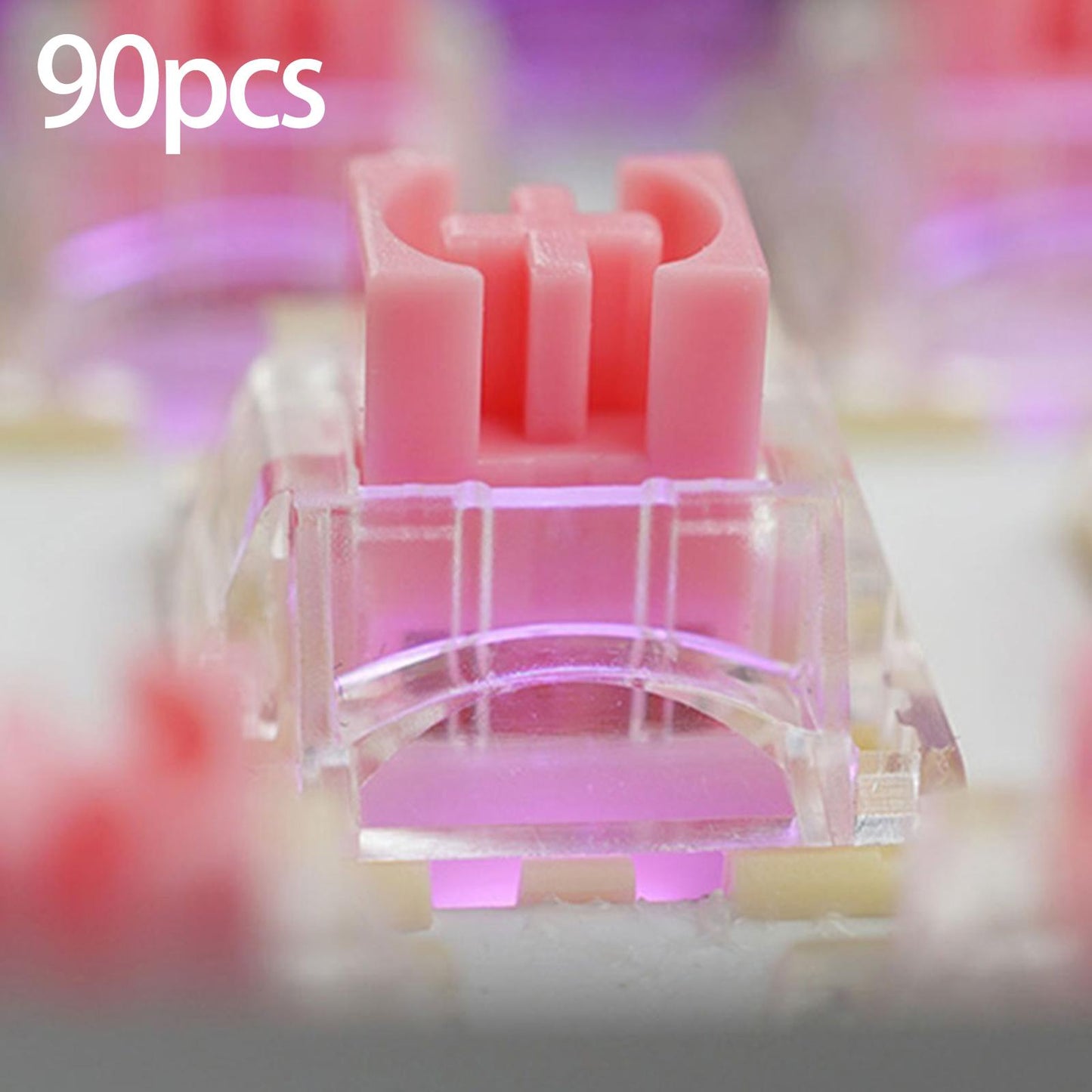 Mechanical Keyboard Switch Smooth Good Light Transmission for Ttc Gold Pink 90pcs