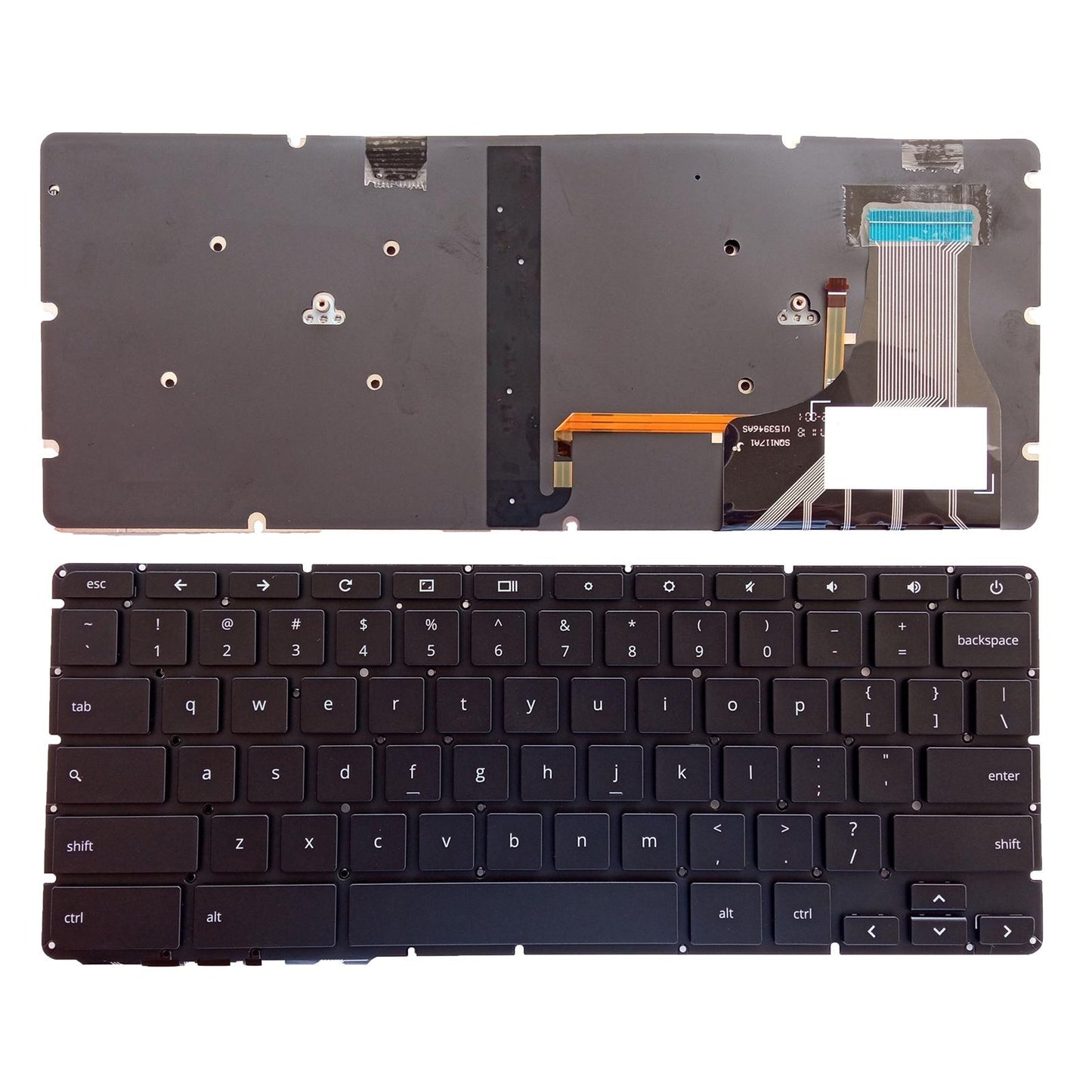 US Keyboard US Layout Backlit for HP Chromebook 13 G1 Replacement Black