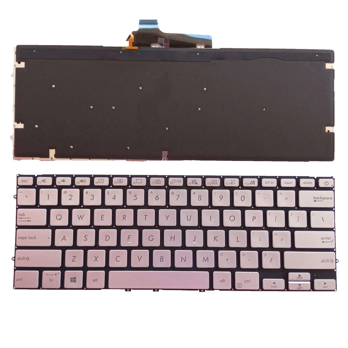 Replacement Keyboard US Accessories Replace Silver for 14 UX431