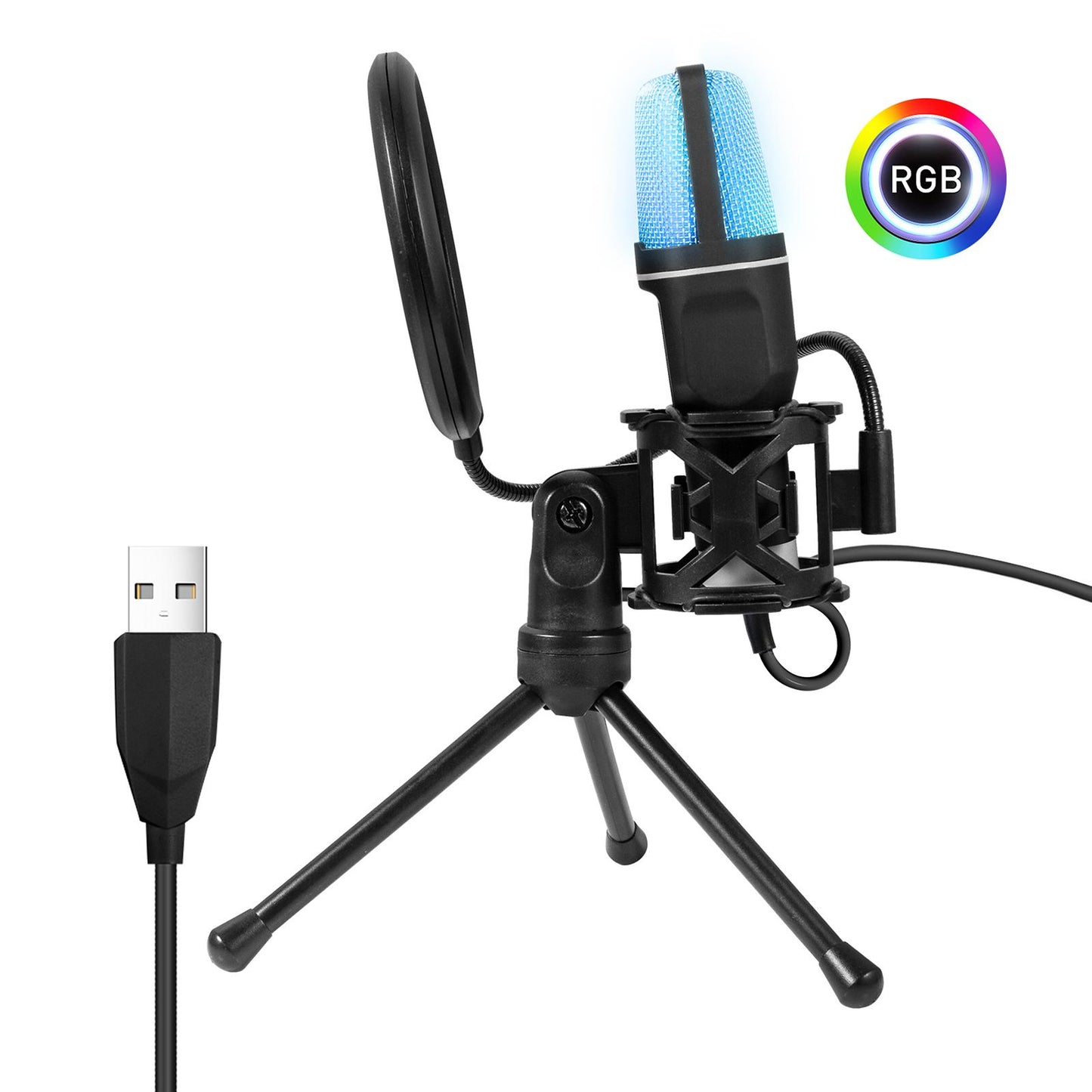 Condenser Microphone Noise Cancelling for Video Recording Gaming Streaming