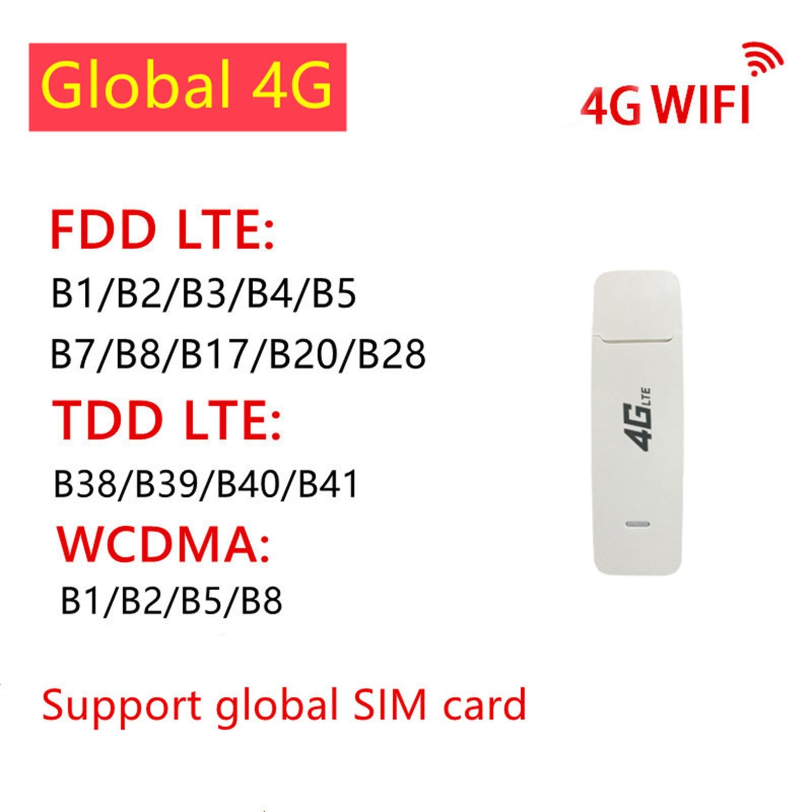 4G LTE USB WiFi Network Adapter Plug and Play for Laptop Desktop PC Computer