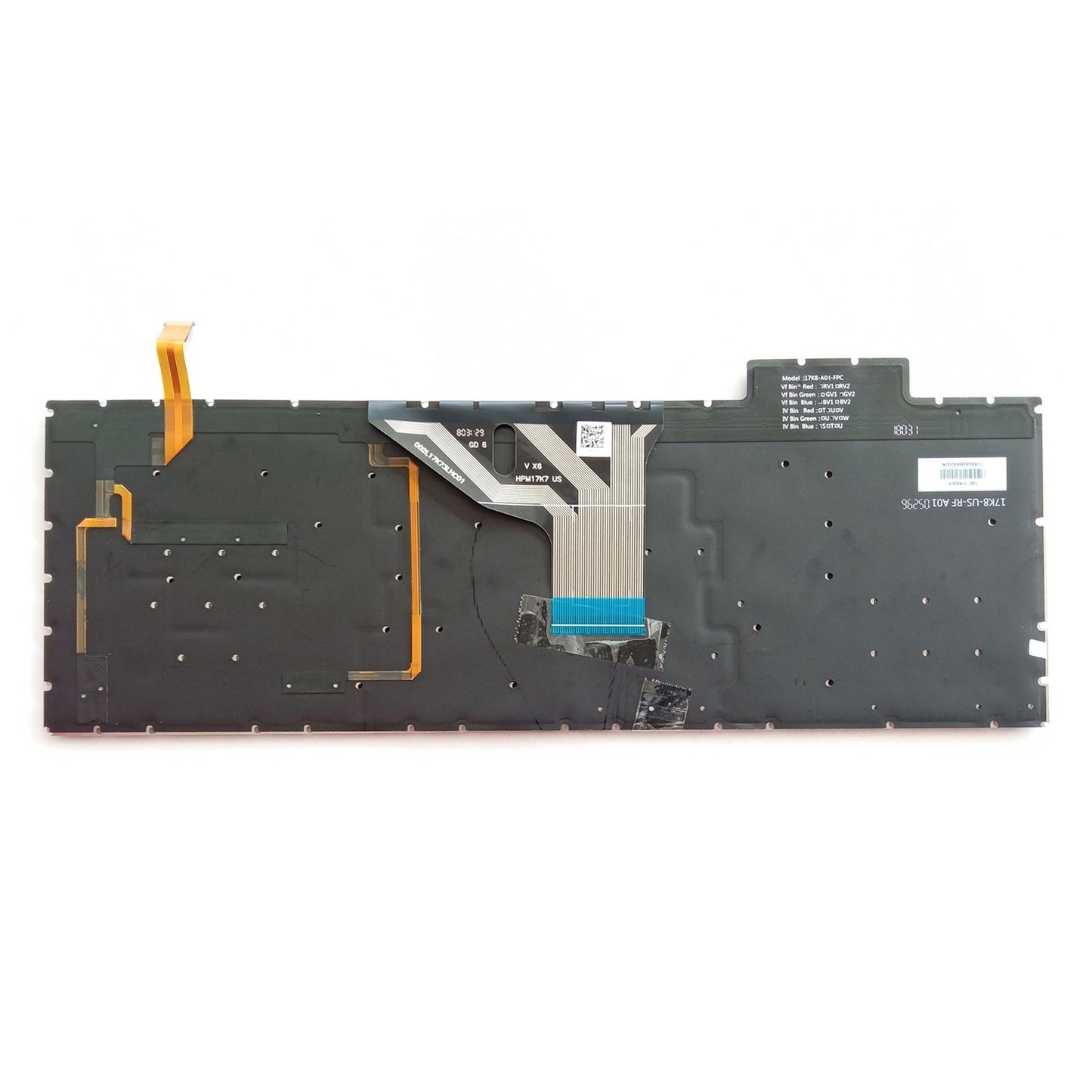 Sturdy US Layout Keyboard Plastic with Backlight for 15-Ce199NR 15-Ce198WM