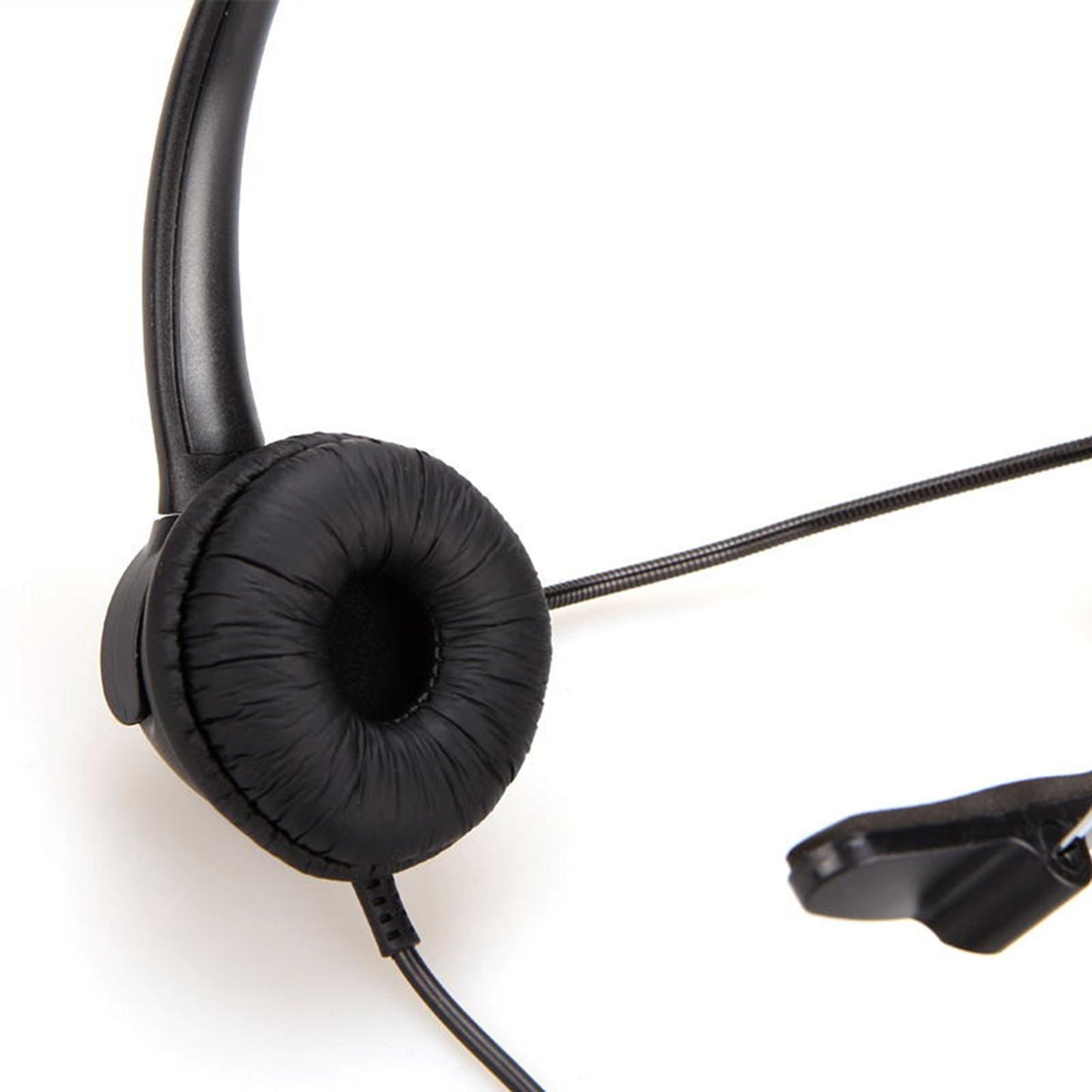 Phone Headsets Earphone Mic Head Wear Noise Cancelling Corded for Desk Phone