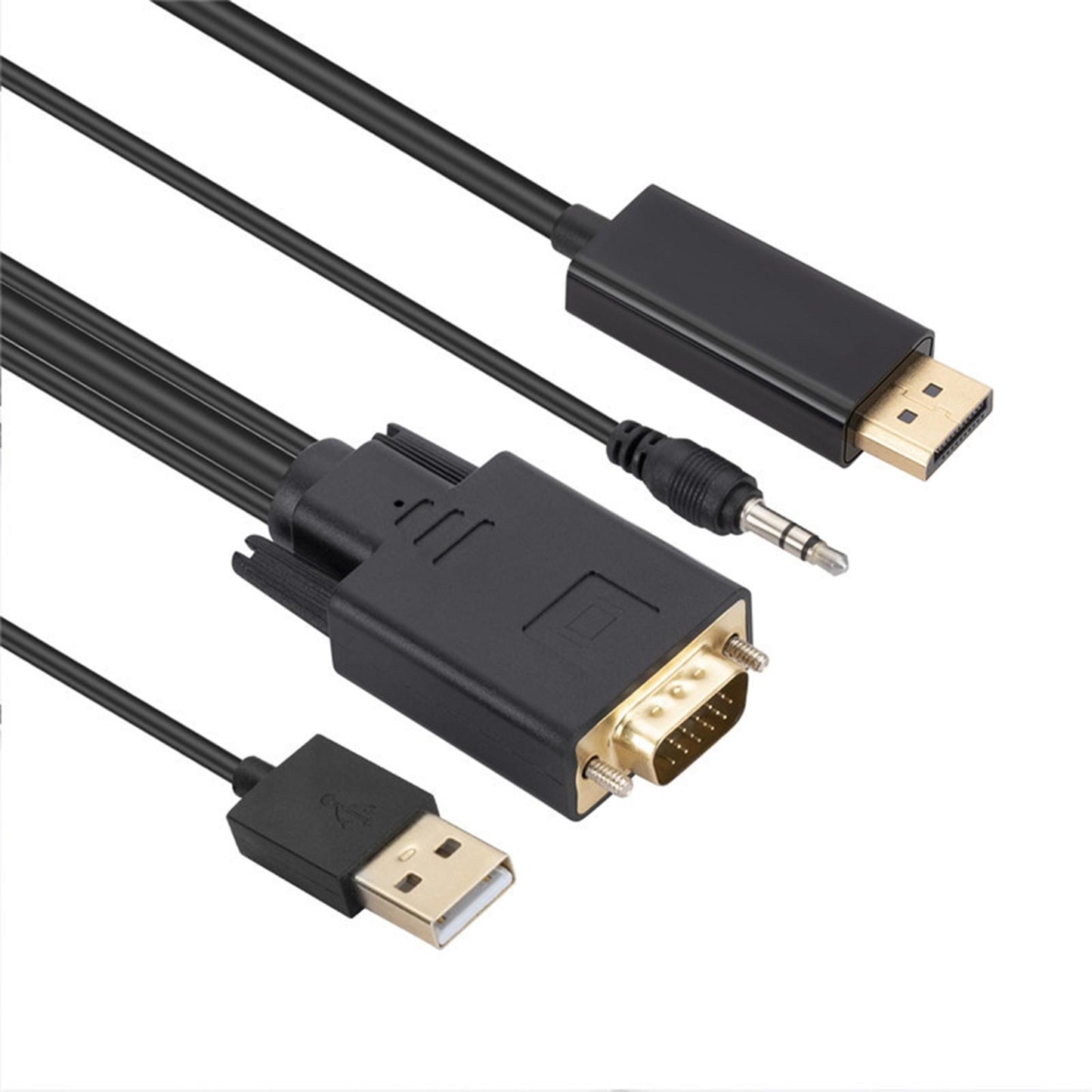 VGA to DisplayPort Cable 1.8M Male to Male Converter for PC Monitor Laptop