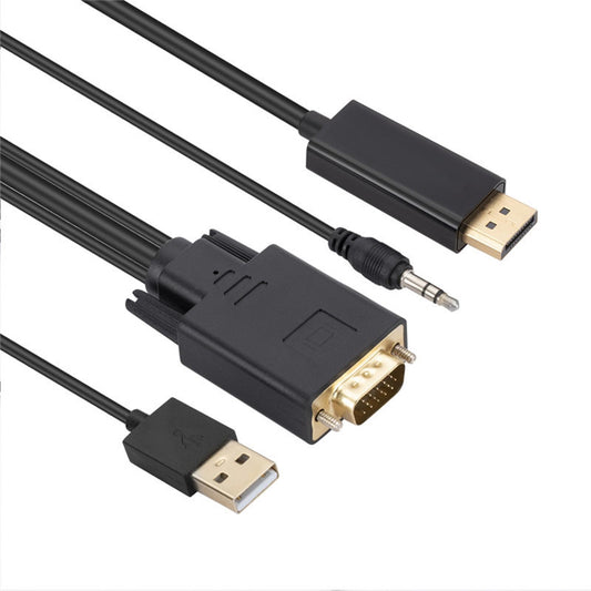 VGA to DisplayPort Cable 1.8M Male to Male Converter for PC Monitor Laptop